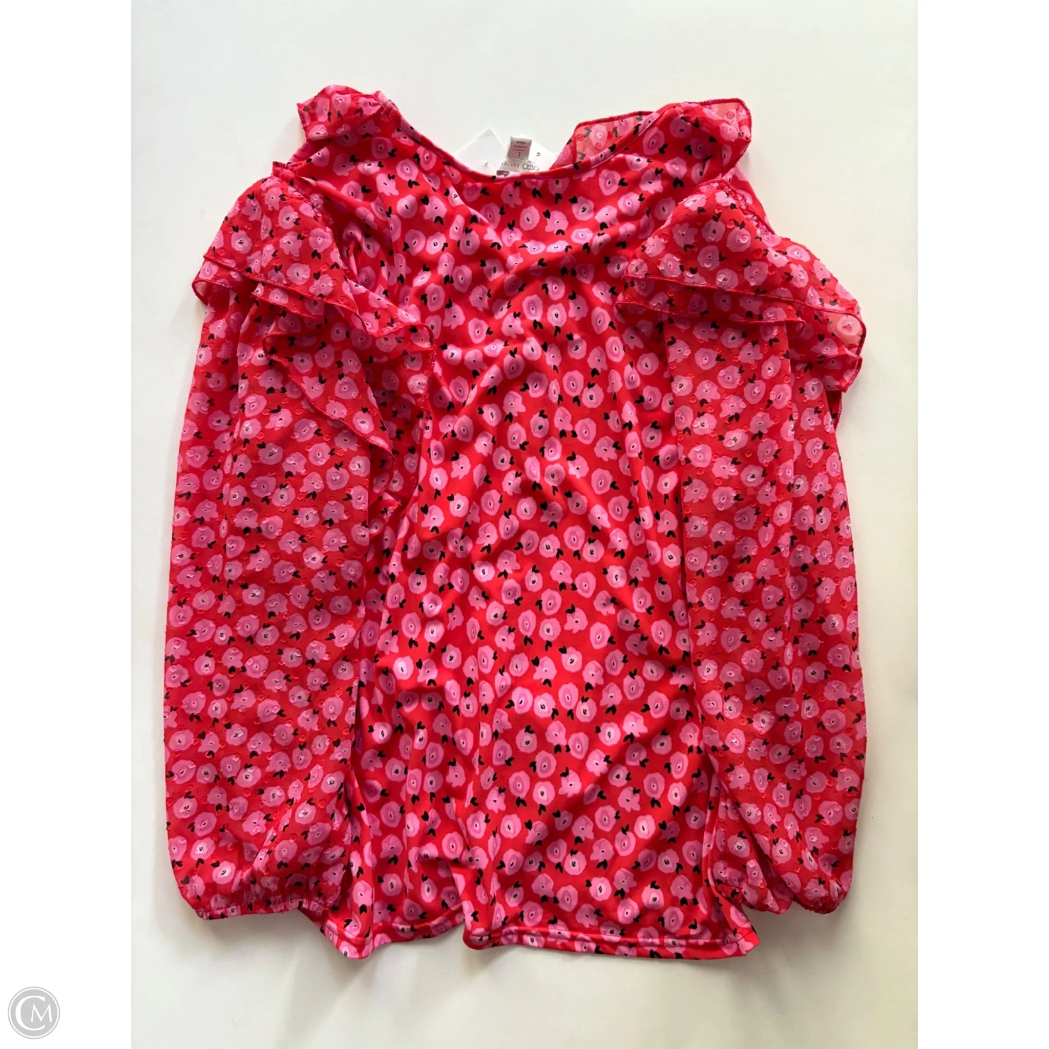 Blouse Long Sleeve By Cato In Floral Print, Size: L - Image 2