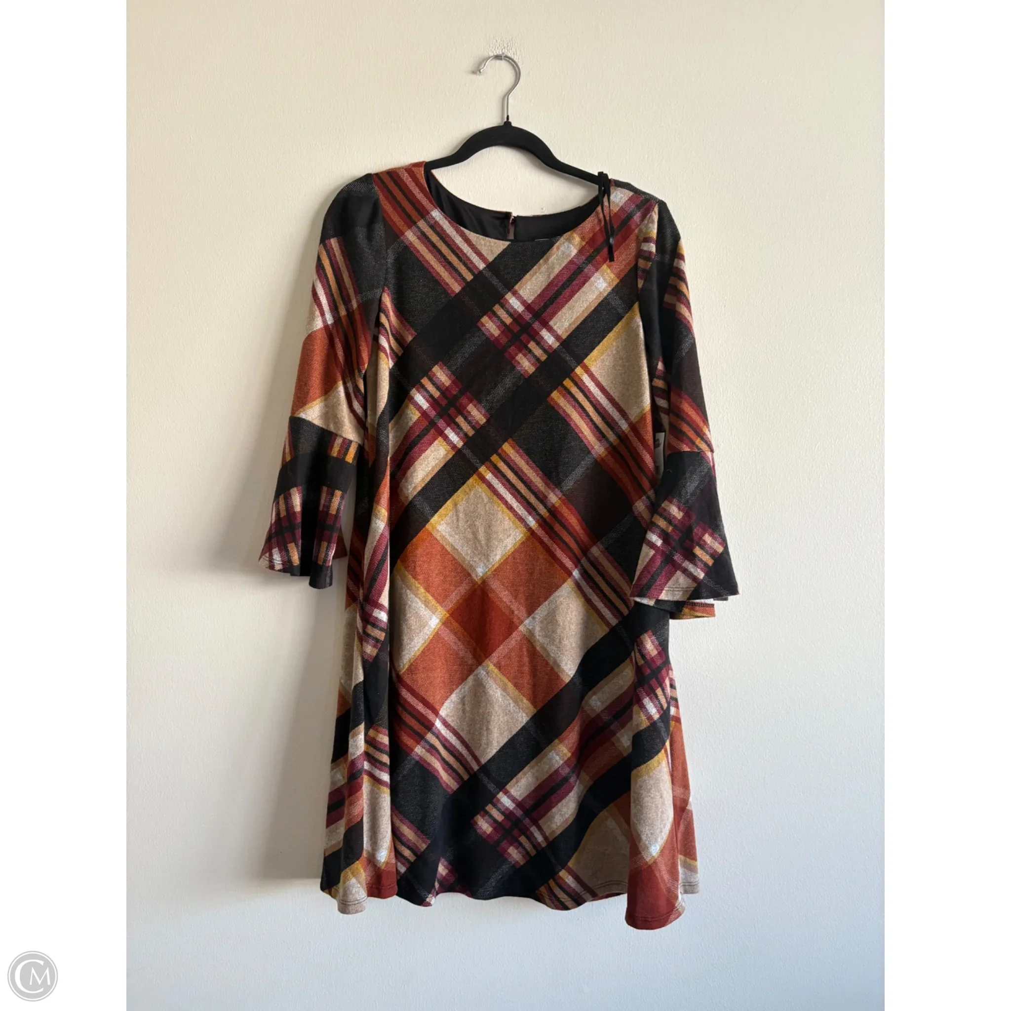 Dress Work By Jessica Howard In Plaid Pattern, Size: M - Image 1