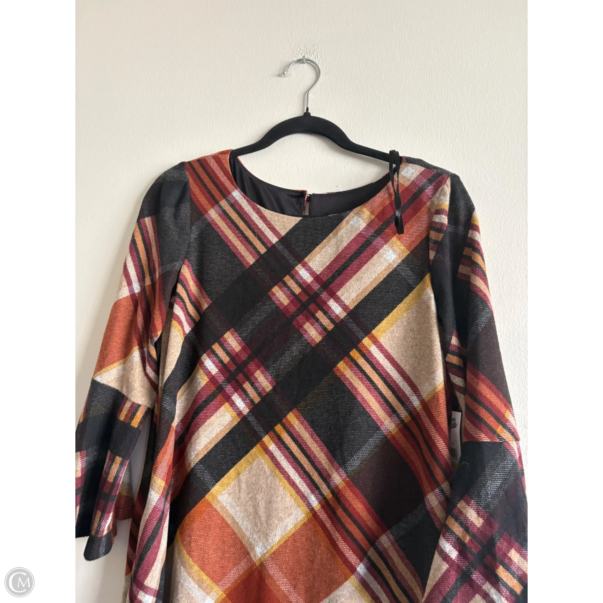 Dress Work By Jessica Howard In Plaid Pattern, Size: M - Image 3
