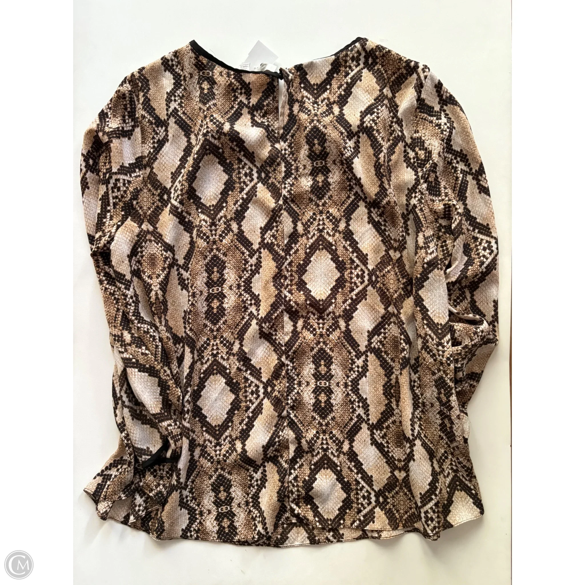 Blouse Long Sleeve By Cato In Animal Print, Size: Xl - Image 2