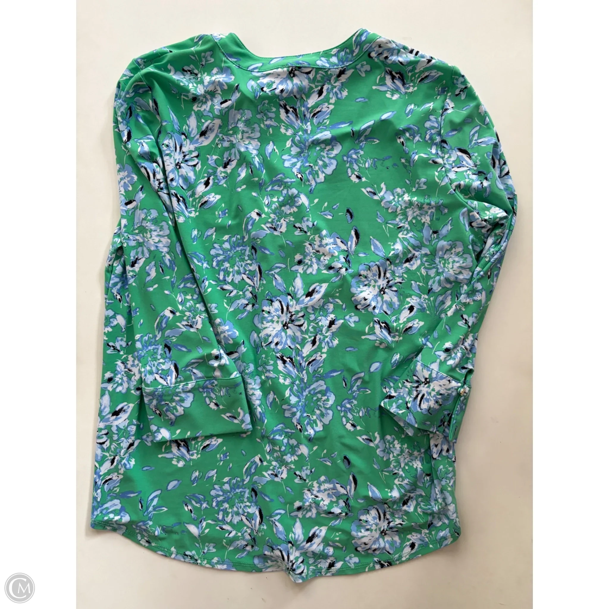 Top Long Sleeve By Anne Klein In Green, Size: Xl - Image 2