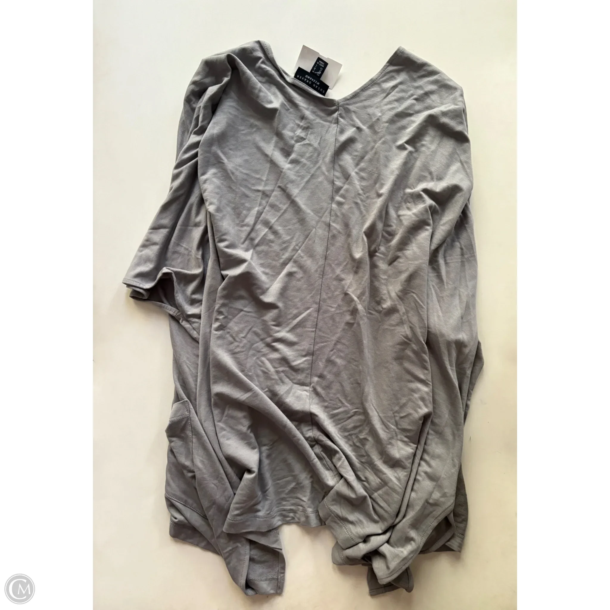 Sweater Cardigan By Susan Graver In Grey, Size: M - Image 2
