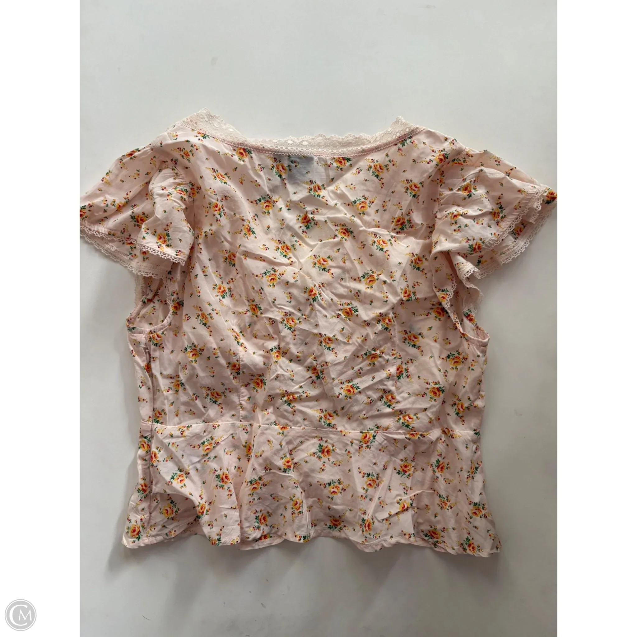 Top Short Sleeve By Gap In Peach, Size: L - Image 2