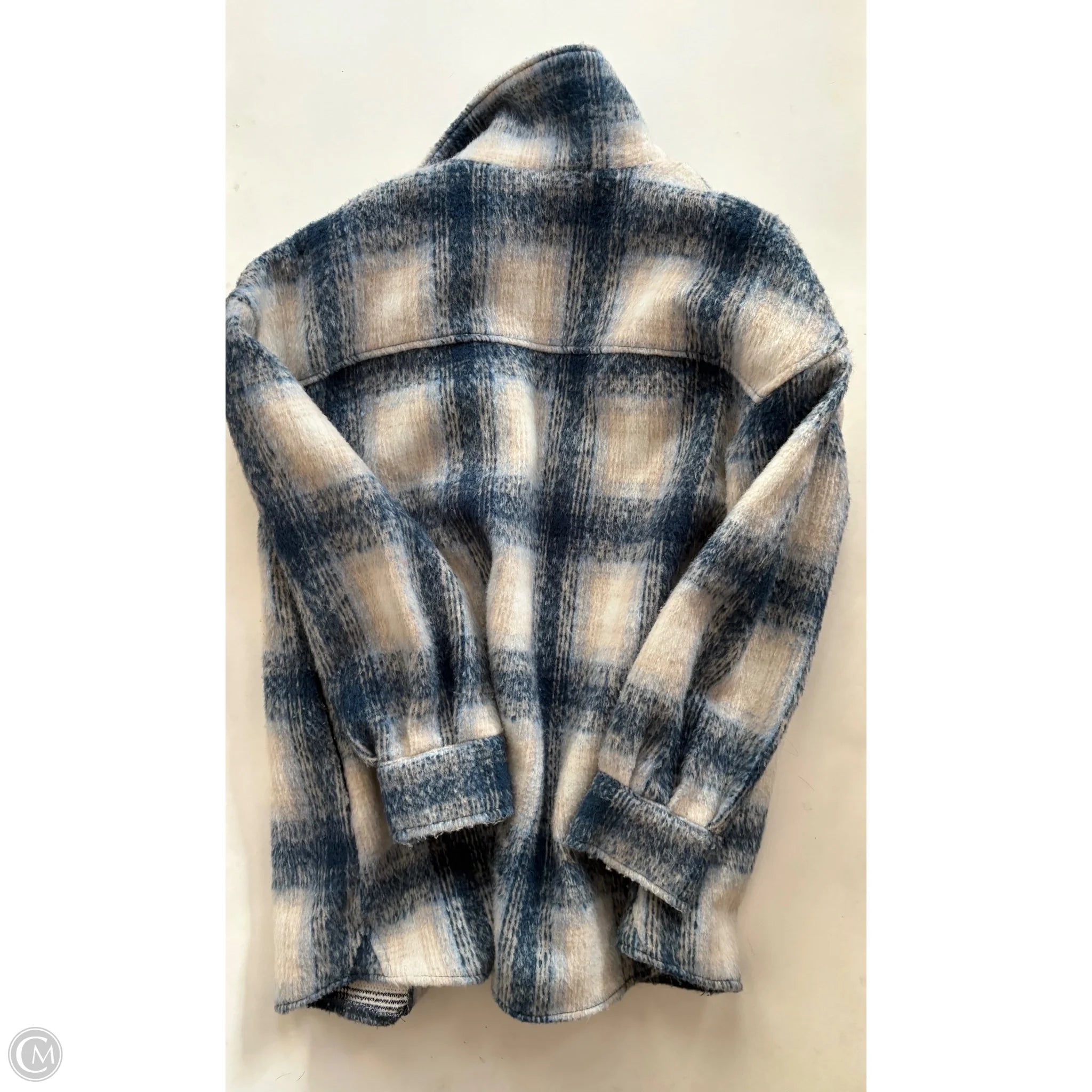 Coat Faux Fur & Sherpa By Bagatelle In Plaid Pattern, Size: M - Image 2