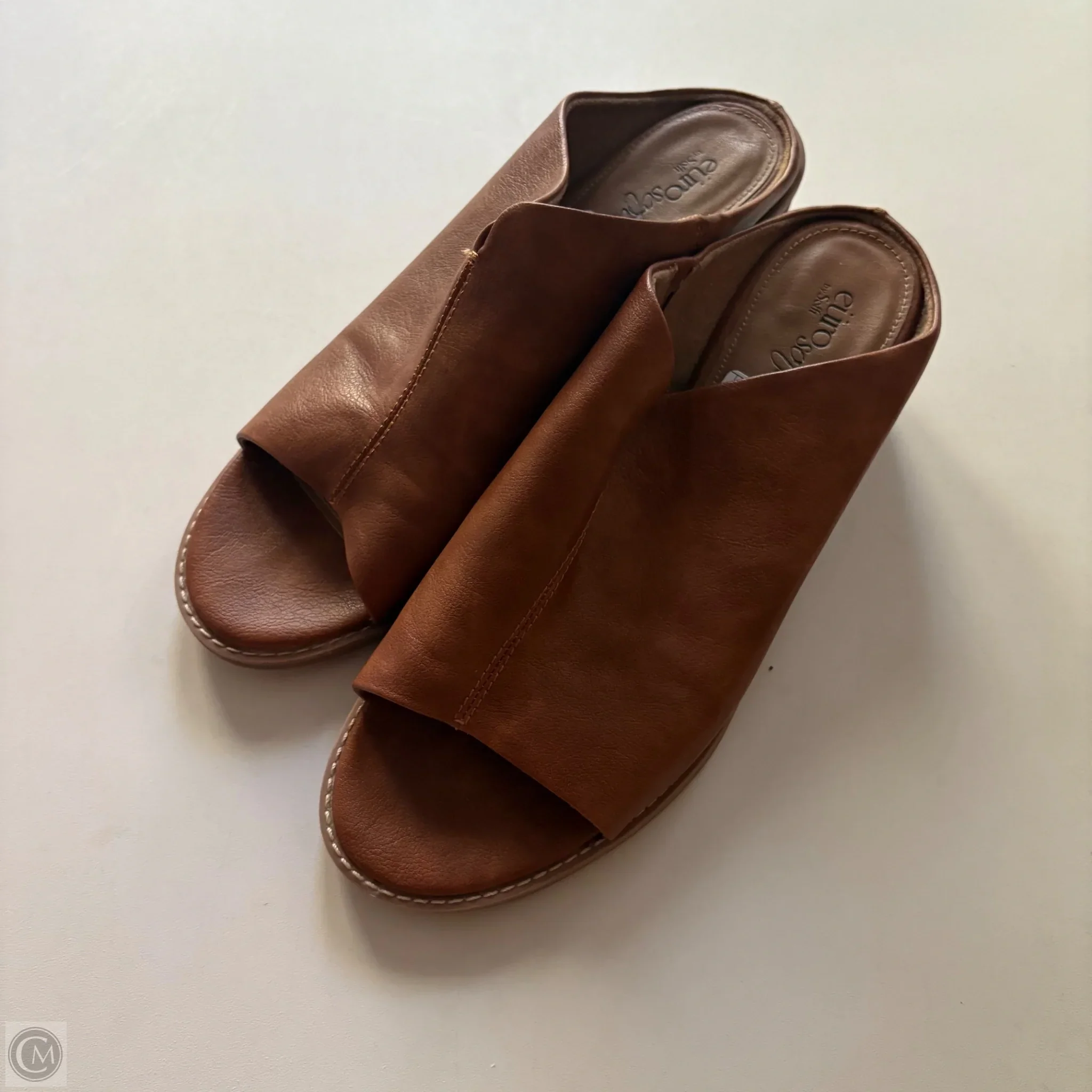 Sandals Heels Block By Sofft In Brown, Size: 11 - Image 1