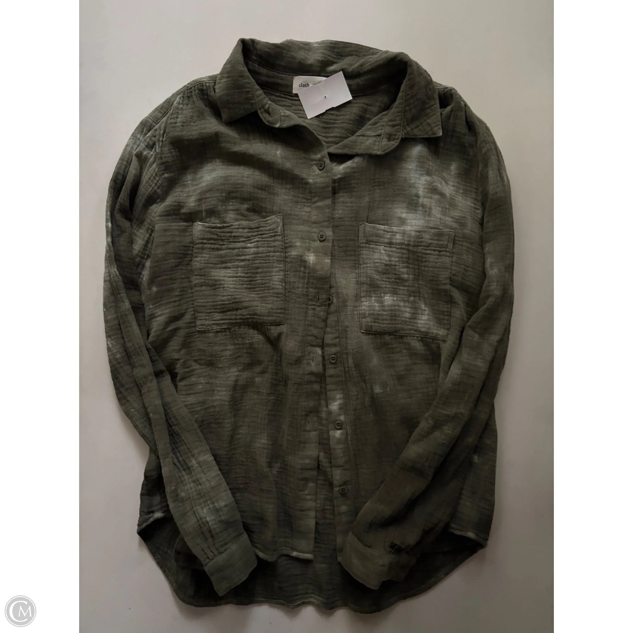 Top Long Sleeve By Cloth & Stone In Green, Size: M - Image 1