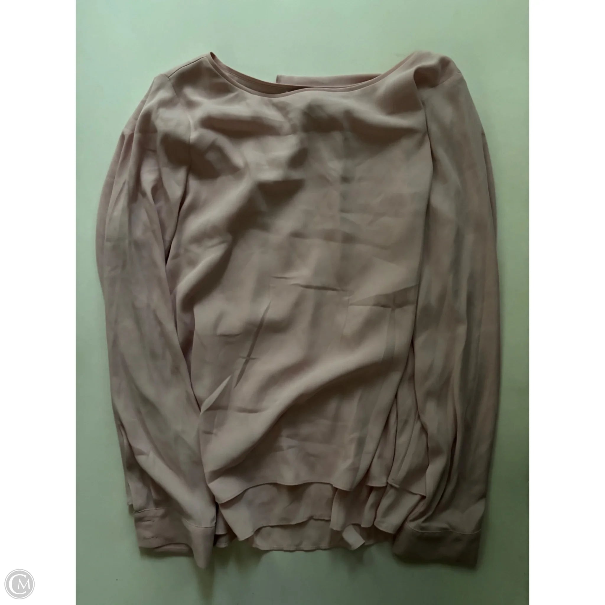 Blouse Long Sleeve By White House Black Market In Pink, Size: M - Image 1