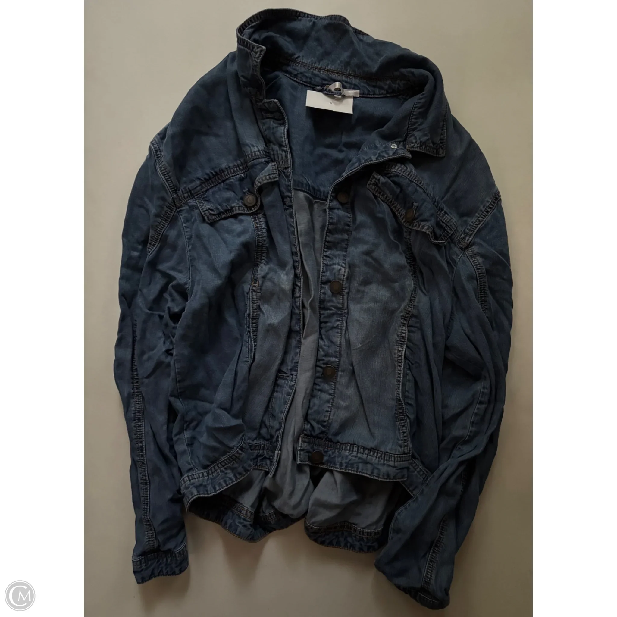 Jacket Denim By Free People In Blue, Size: M - Image 1