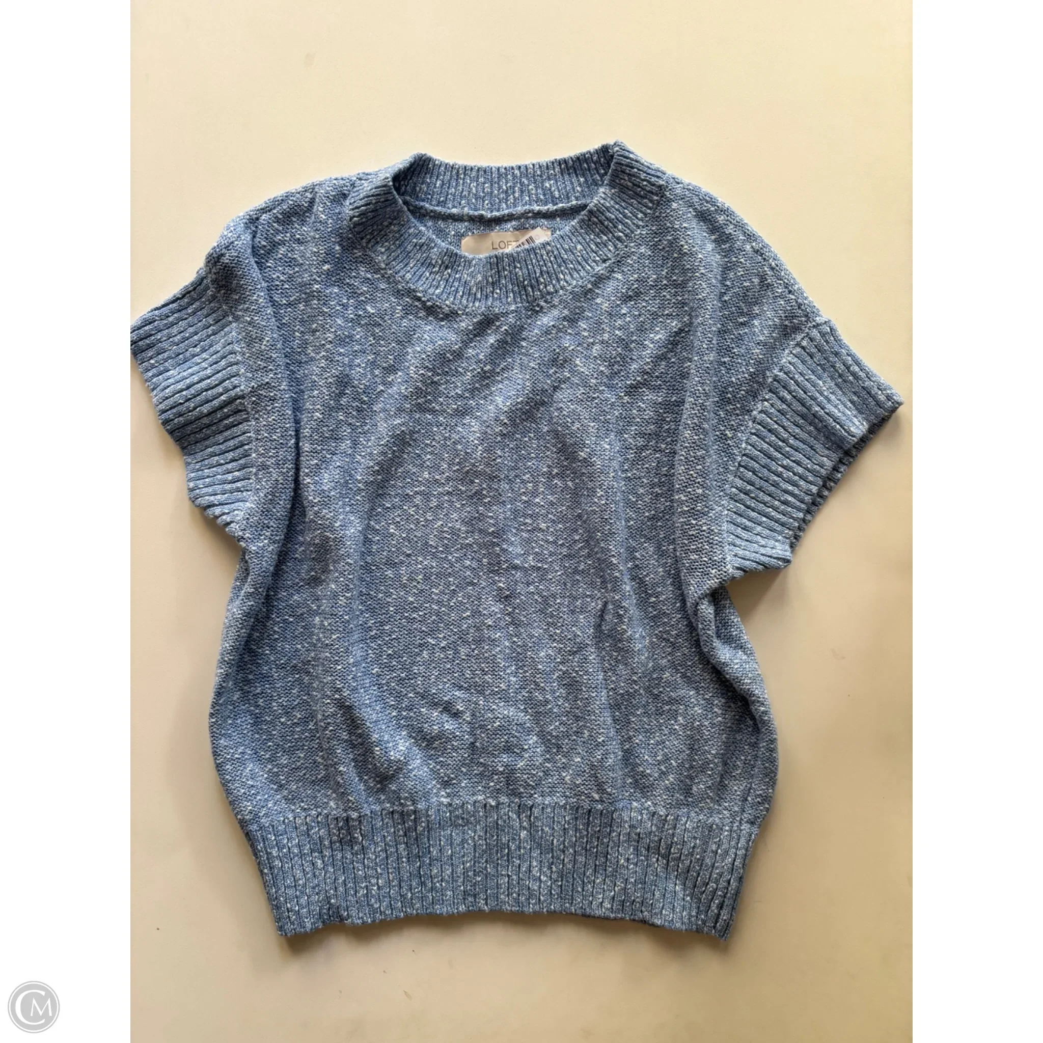 Sweater Short Sleeve By Loft In Blue, Size: M - Image 1