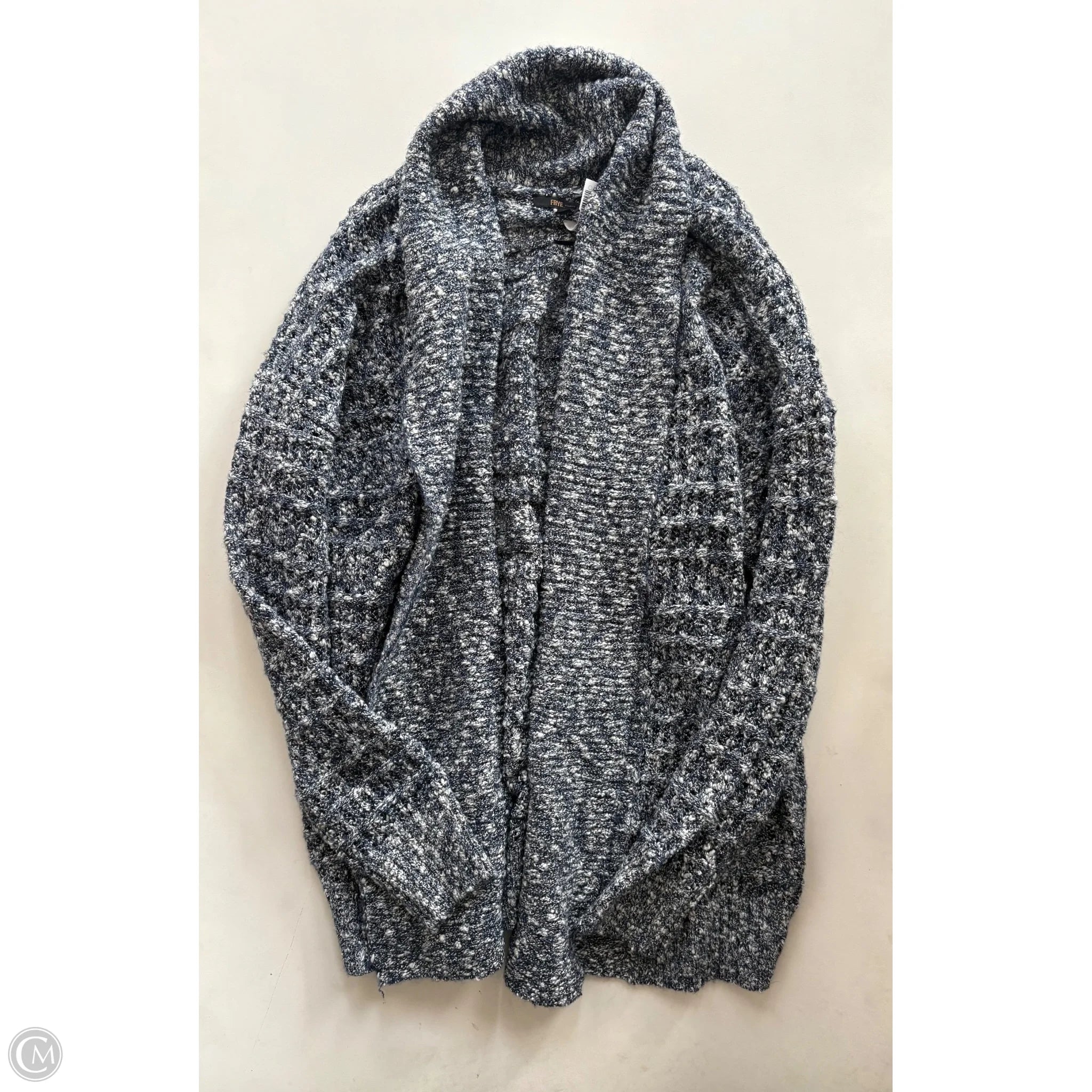 Sweater Cardigan Designer By Frye In Blue, Size: M - Image 1