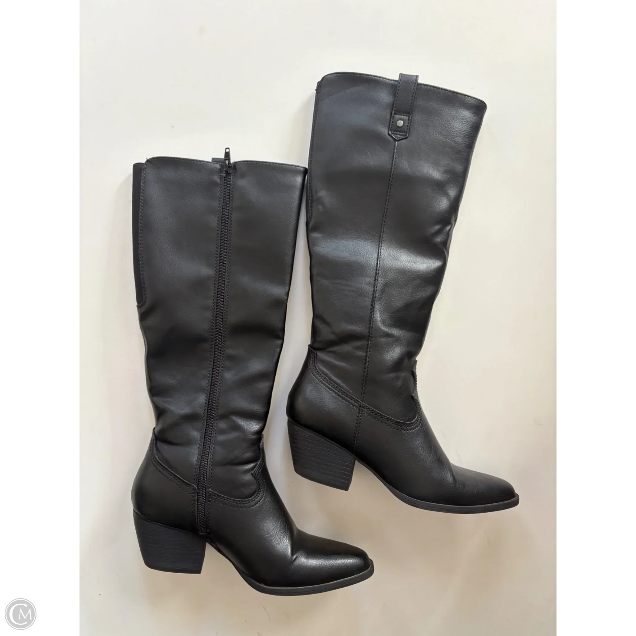 Boots Knee Heels By Frye And Co In Black, Size: 7 - Image 2