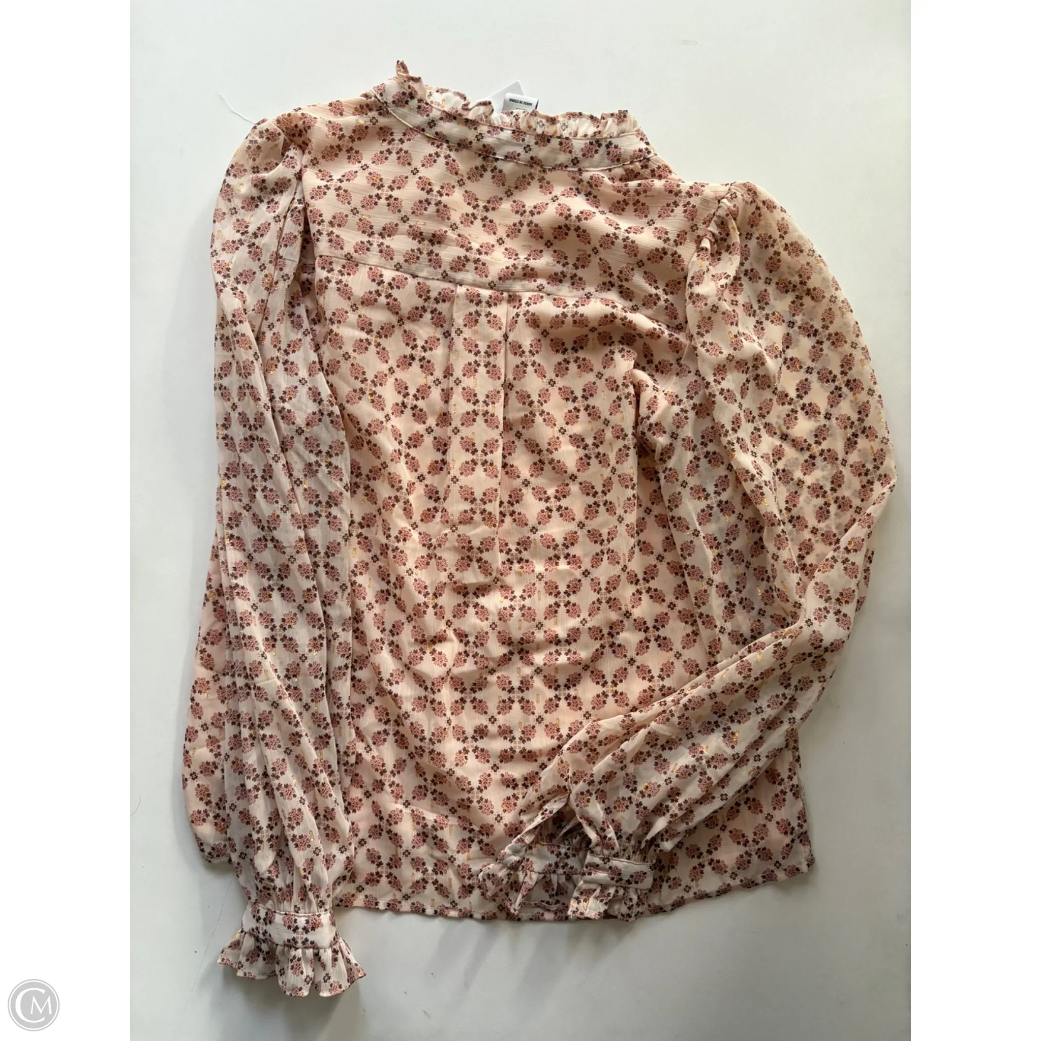 Blouse Long Sleeve By Rachel Zoe In Orange, Size: Xxsp - Image 2