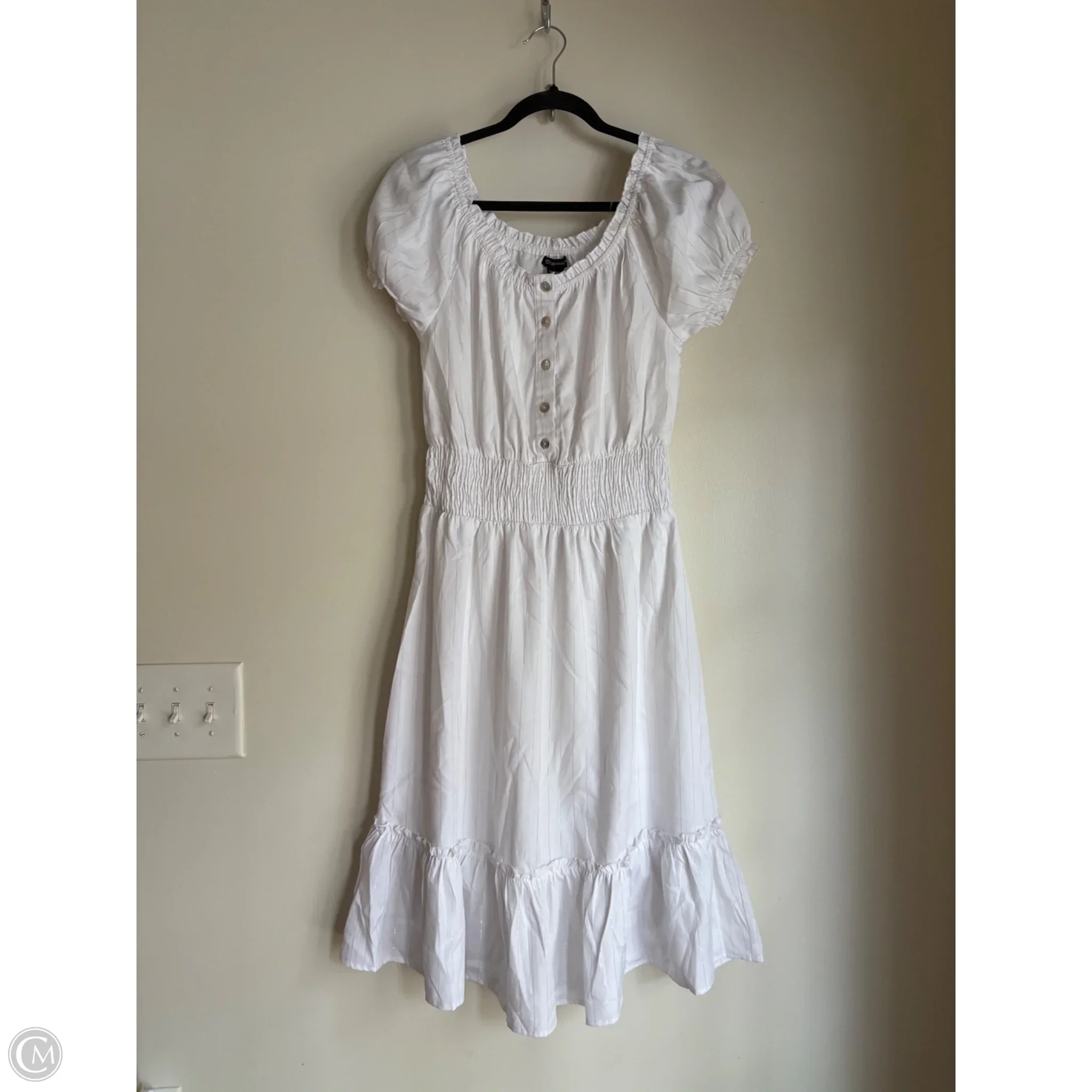 Dress Casual Midi By Style House In White, Size: L - Image 1