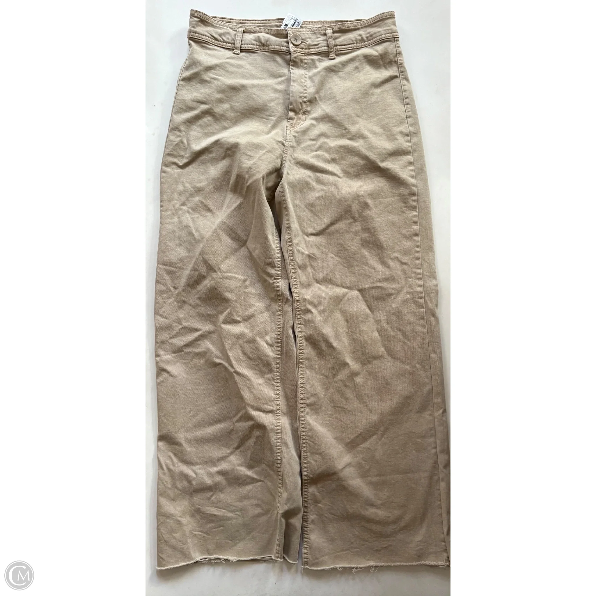Jeans Wide Leg By Oat In Tan, Size: 12 - Image 1