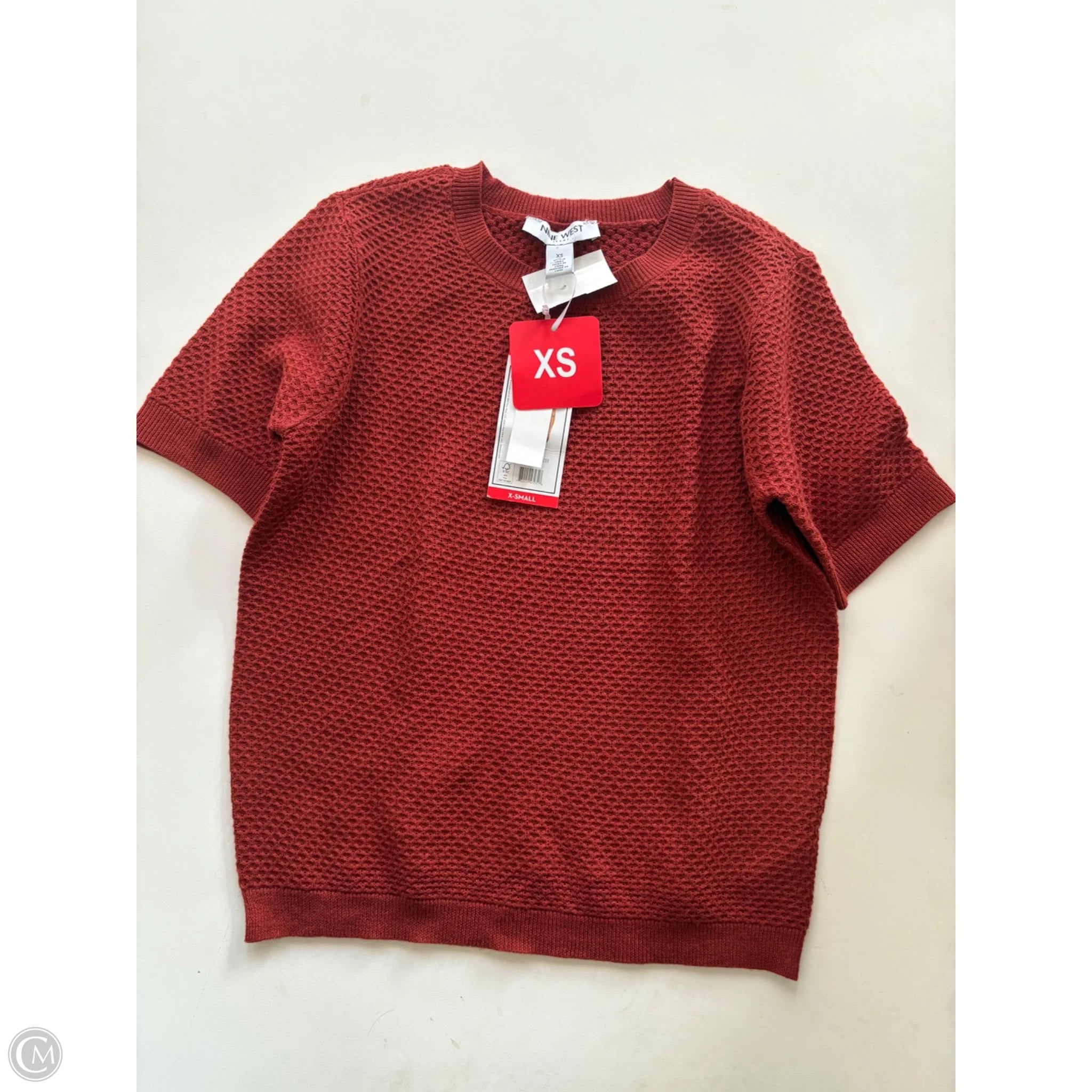 Sweater Short Sleeve By Nine West Apparel In Brown, Size: Xs - Image 1