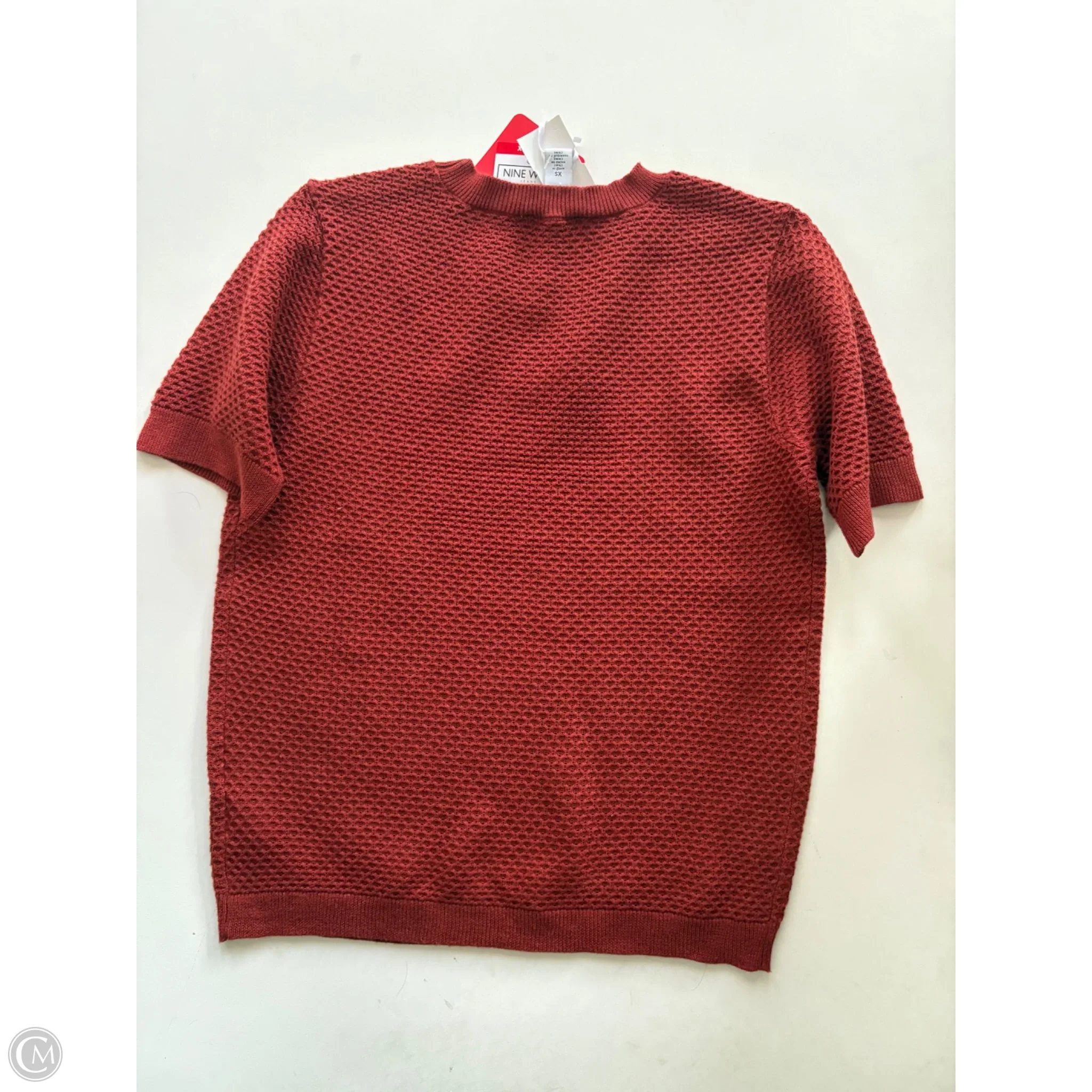 Sweater Short Sleeve By Nine West Apparel In Brown, Size: Xs - Image 2