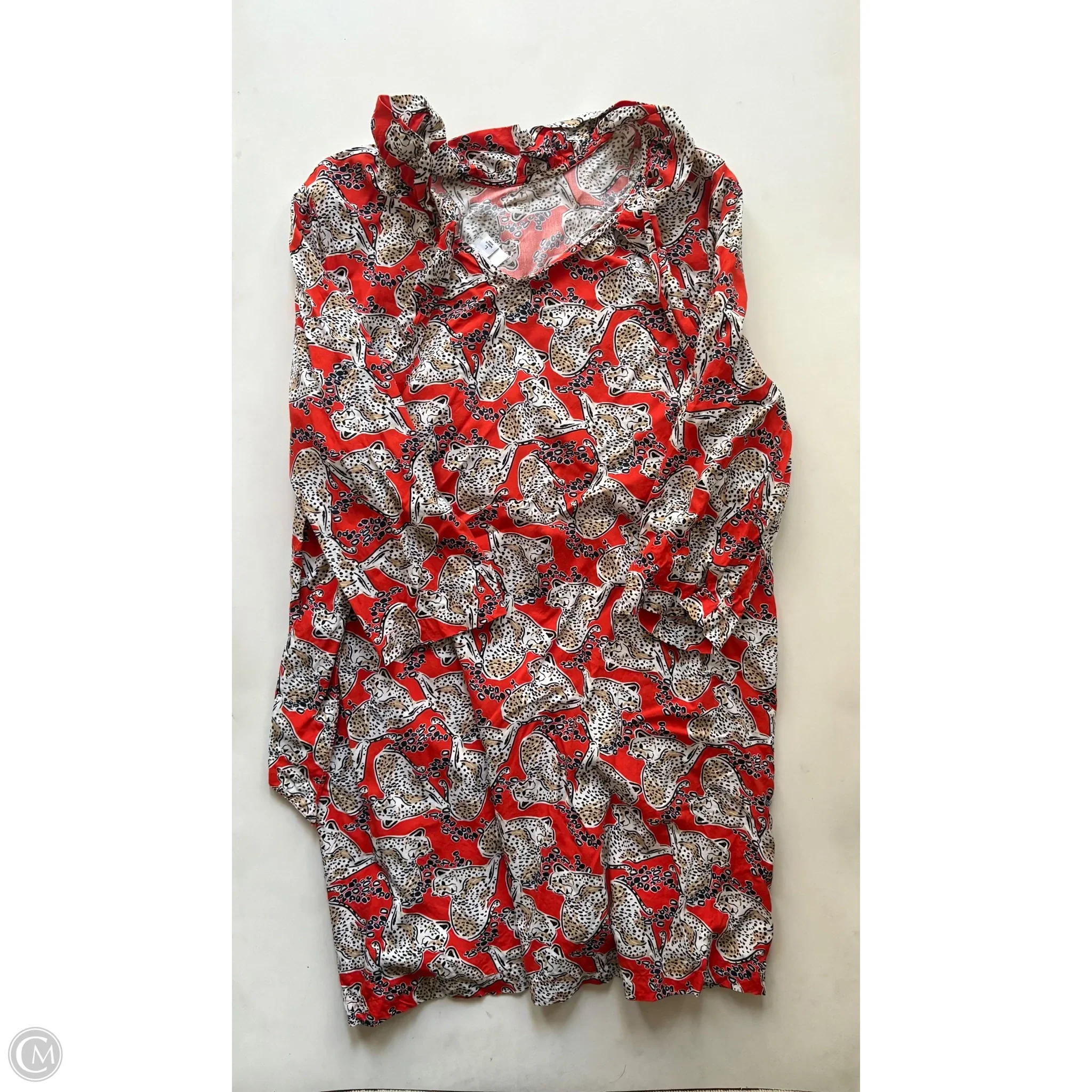 Top Long Sleeve By Crown And Ivy In Animal Print, Size: L - Image 1