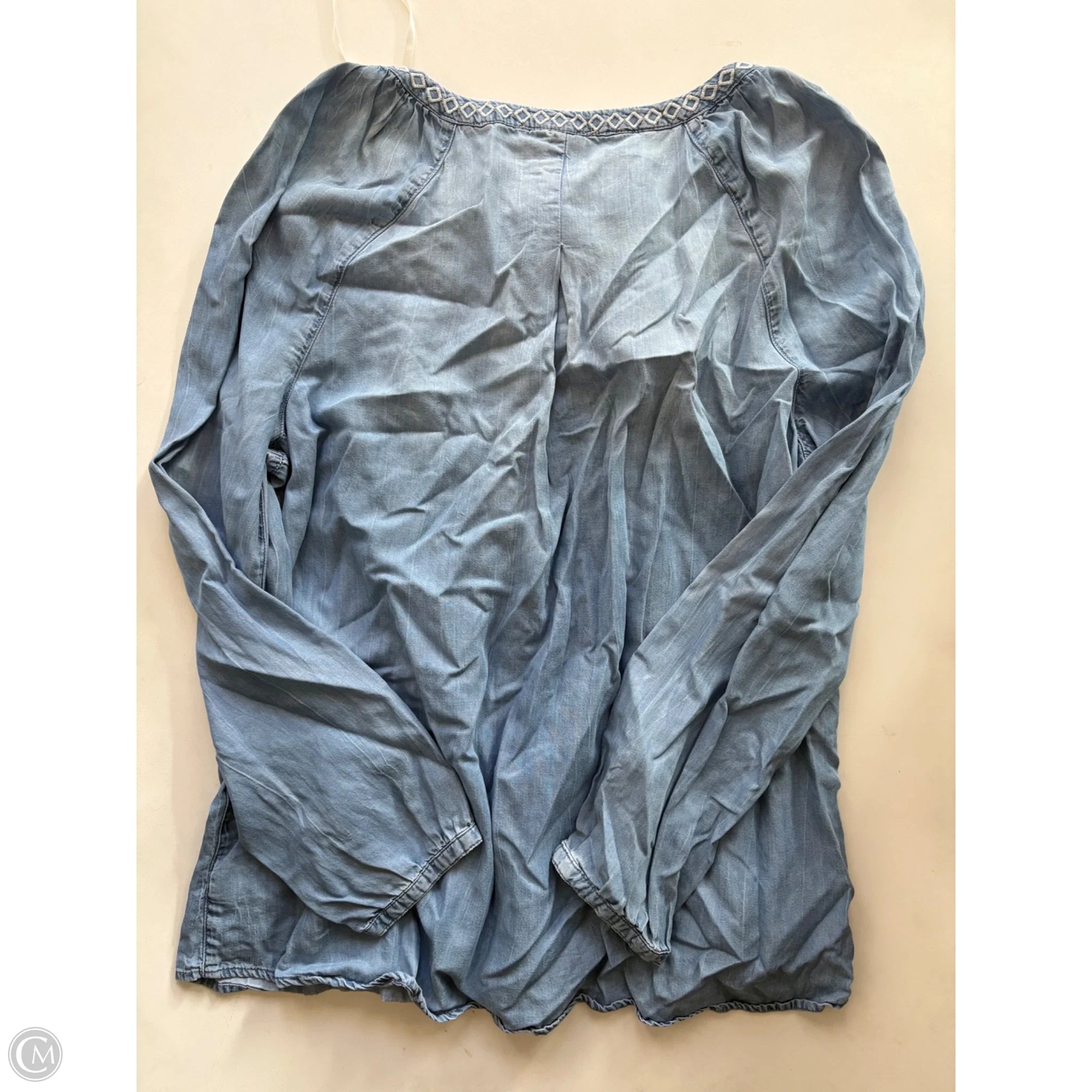 Top Long Sleeve By Vintage America In Blue, Size: L - Image 2
