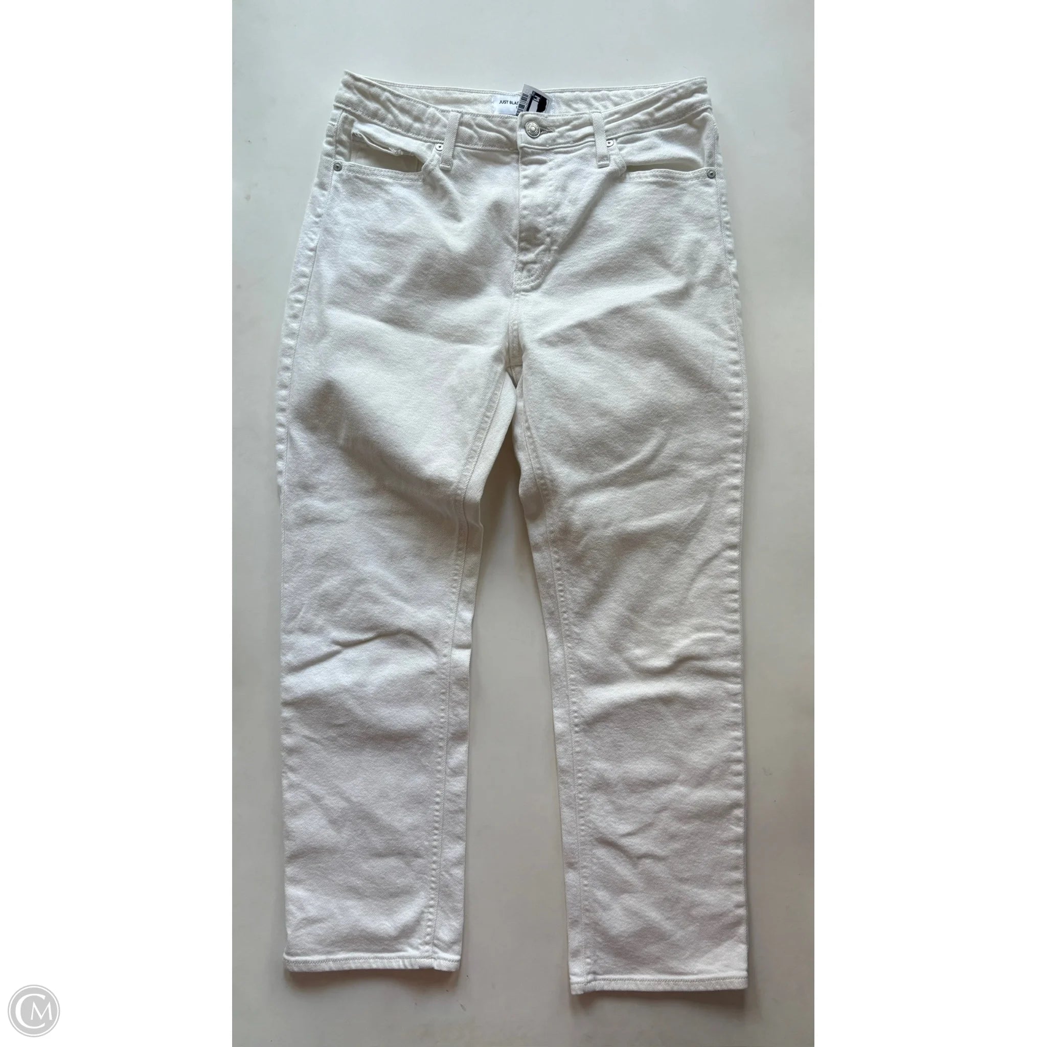 Jeans Straight By Just Black In White, Size: 8 - Image 1
