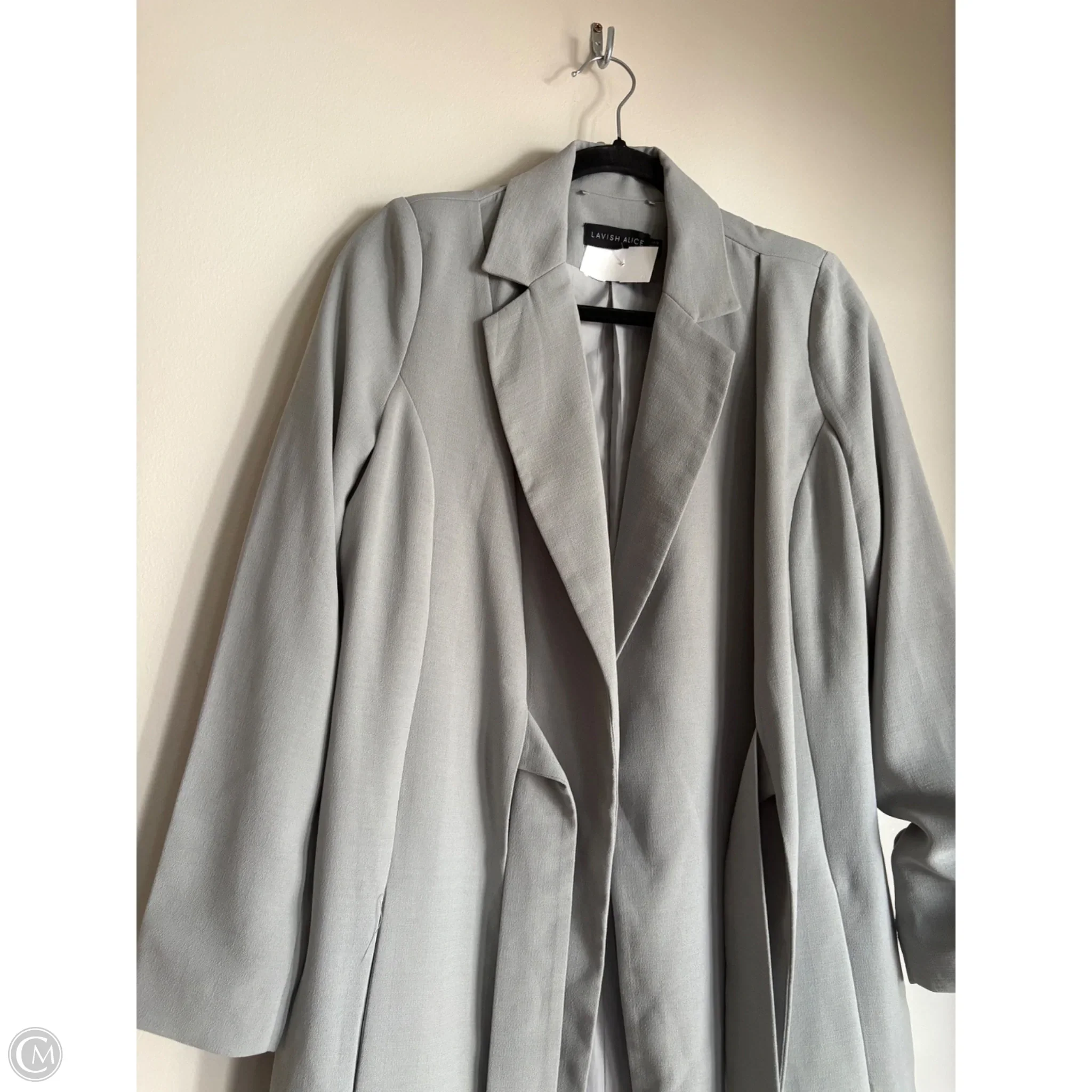 Coat Trench Coat By Lavish In Green, Size: S - Image 3