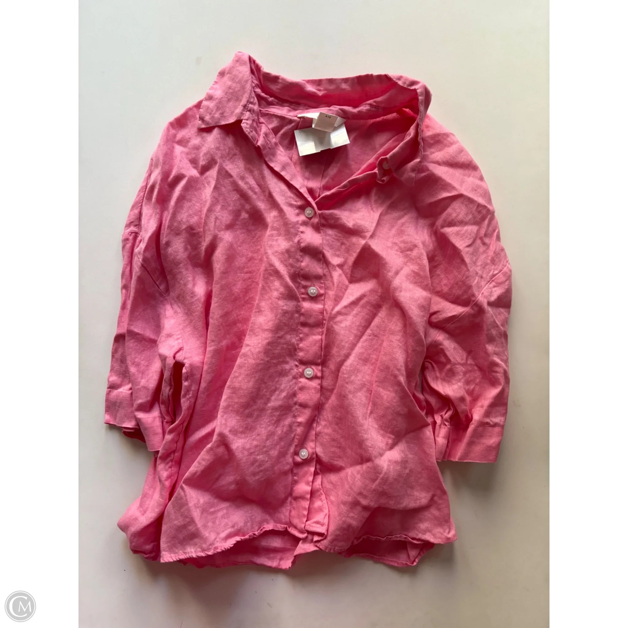 Top Short Sleeve By H&m In Pink, Size: M - Image 1