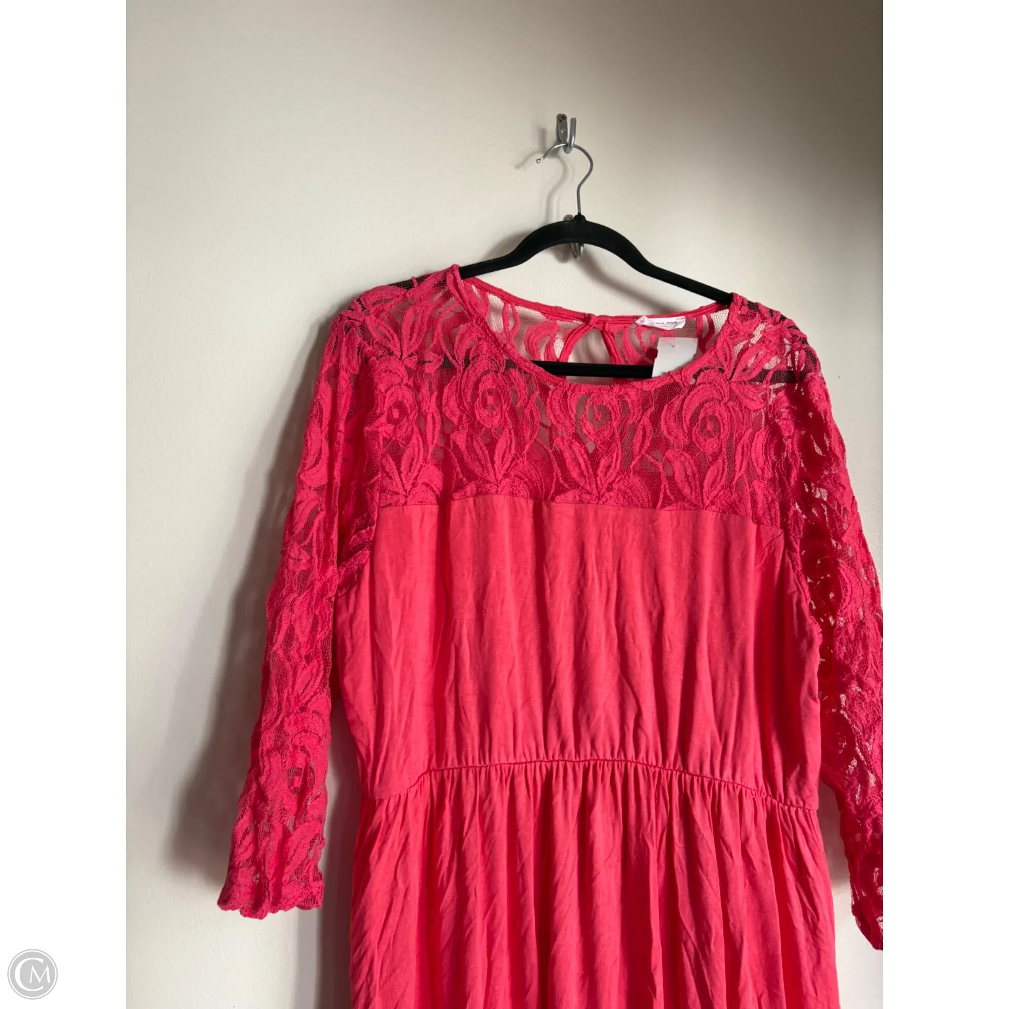 Dress Casual Midi By Chicsoul In Pink, Size: 2x - Image 3