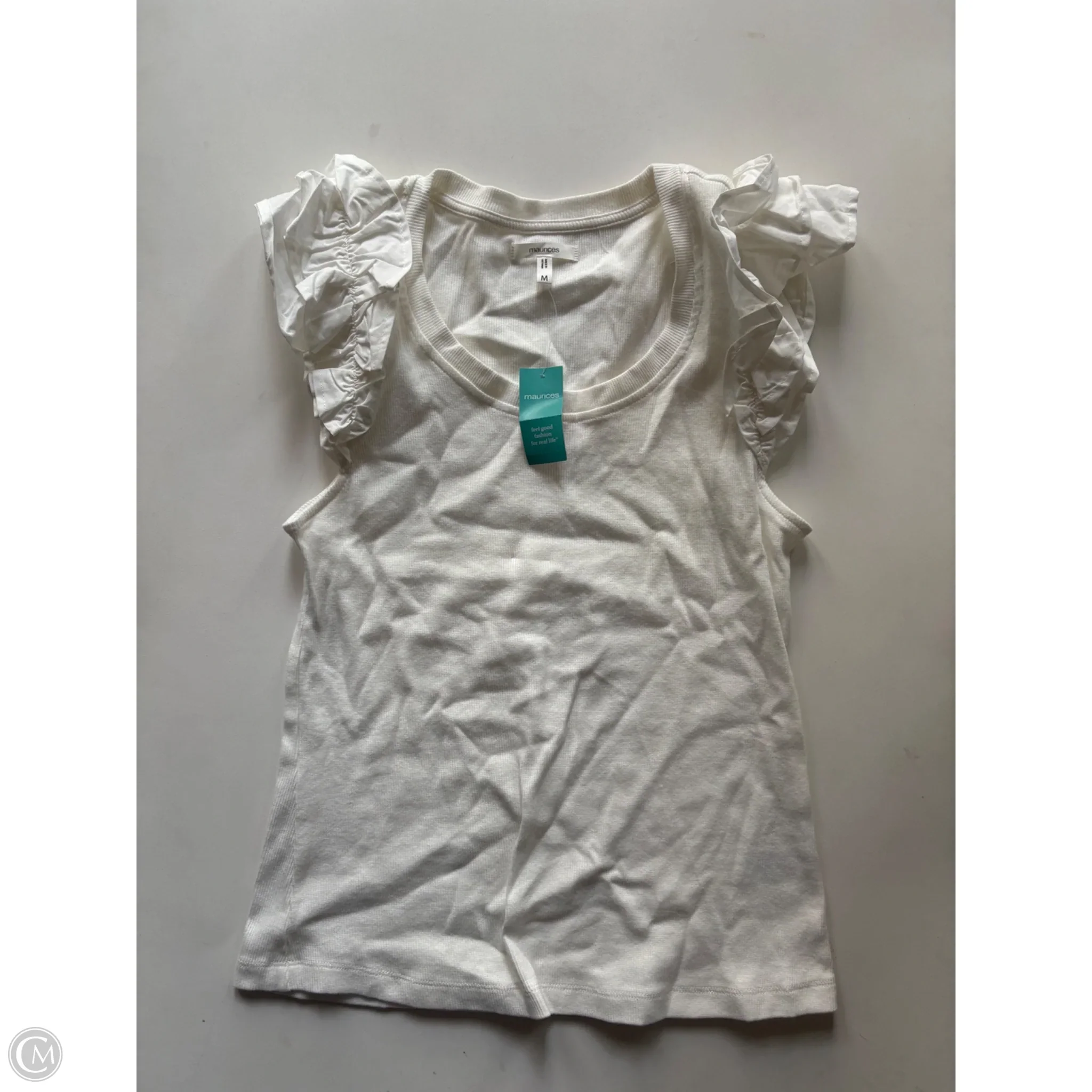 Top Short Sleeve By Maurices In White, Size: M - Image 1