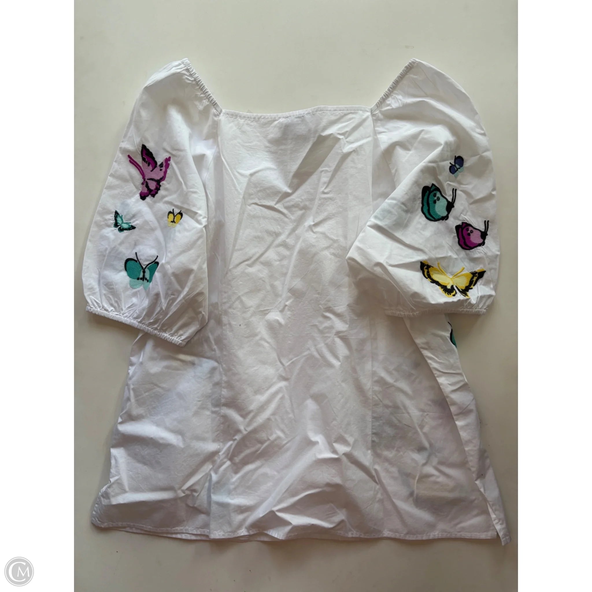 Top Short Sleeve By Talbots In White, Size: M - Image 2