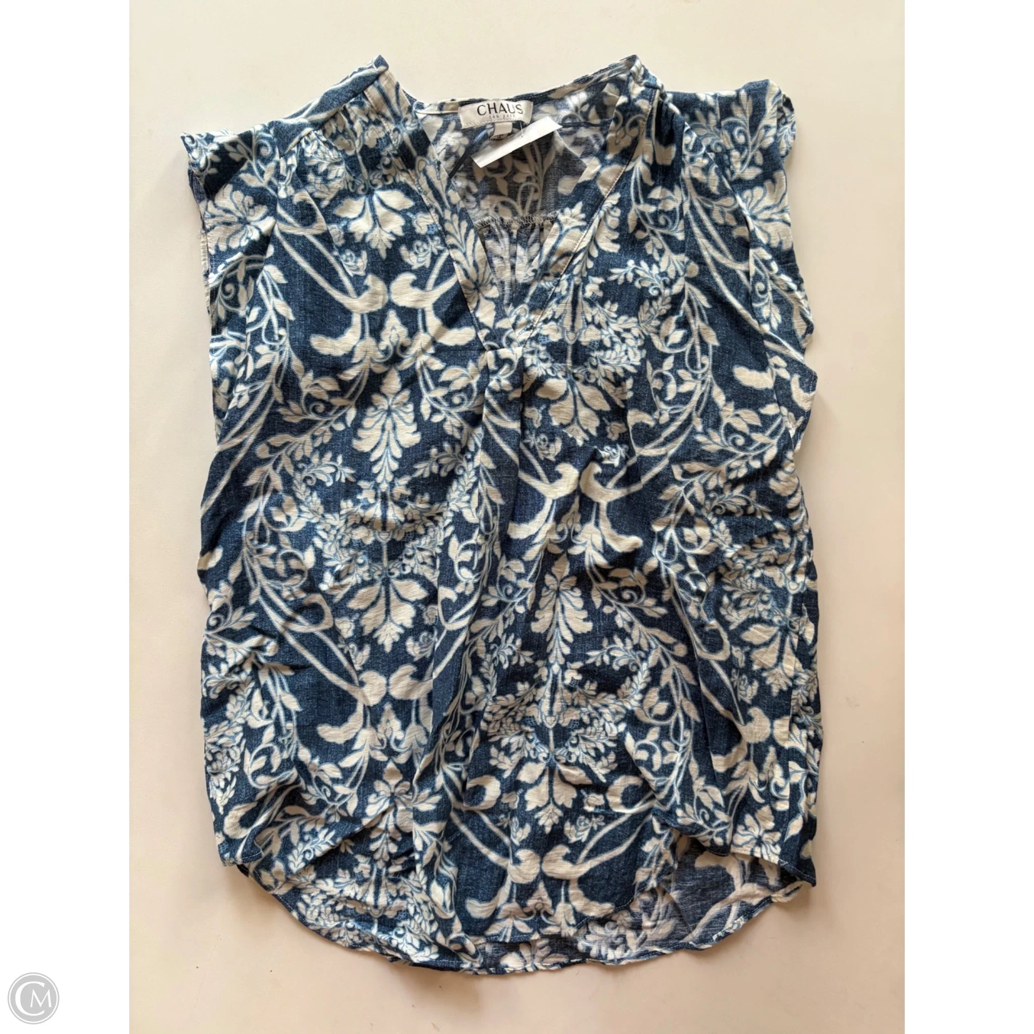 Top Sleeveless By Chaus In Blue, Size: S - Image 1