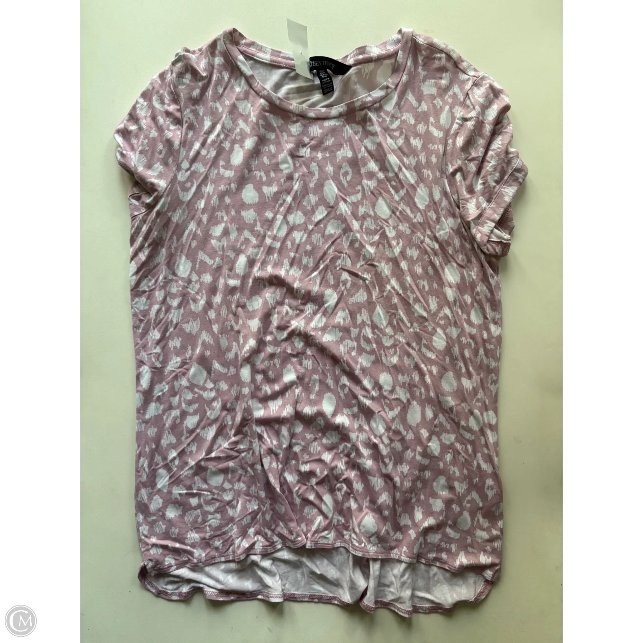 Top Short Sleeve By Ellen Tracy In Pink, Size: M - Image 1