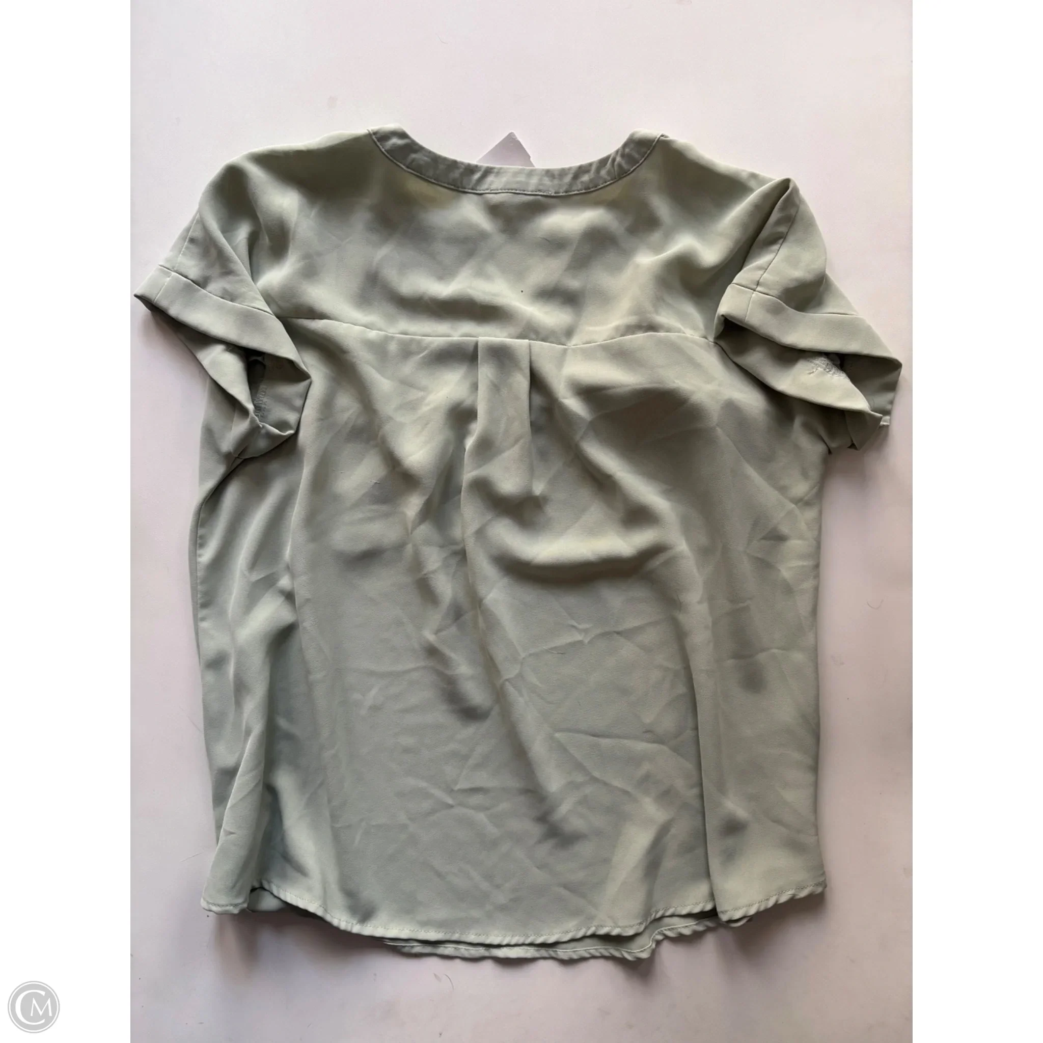 Blouse Short Sleeve By Mine In Green, Size: L - Image 2