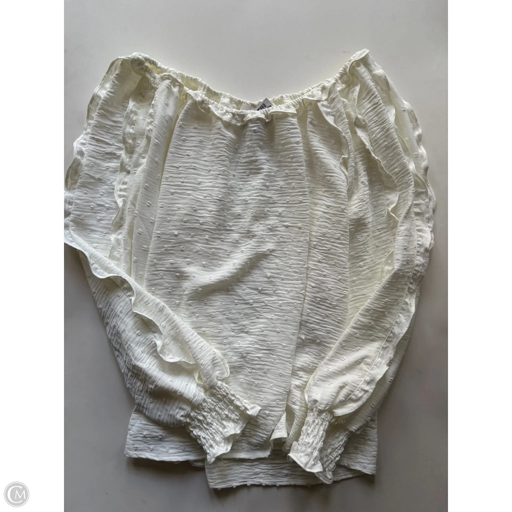 Top Long Sleeve By Forgotten In White, Size: S - Image 1