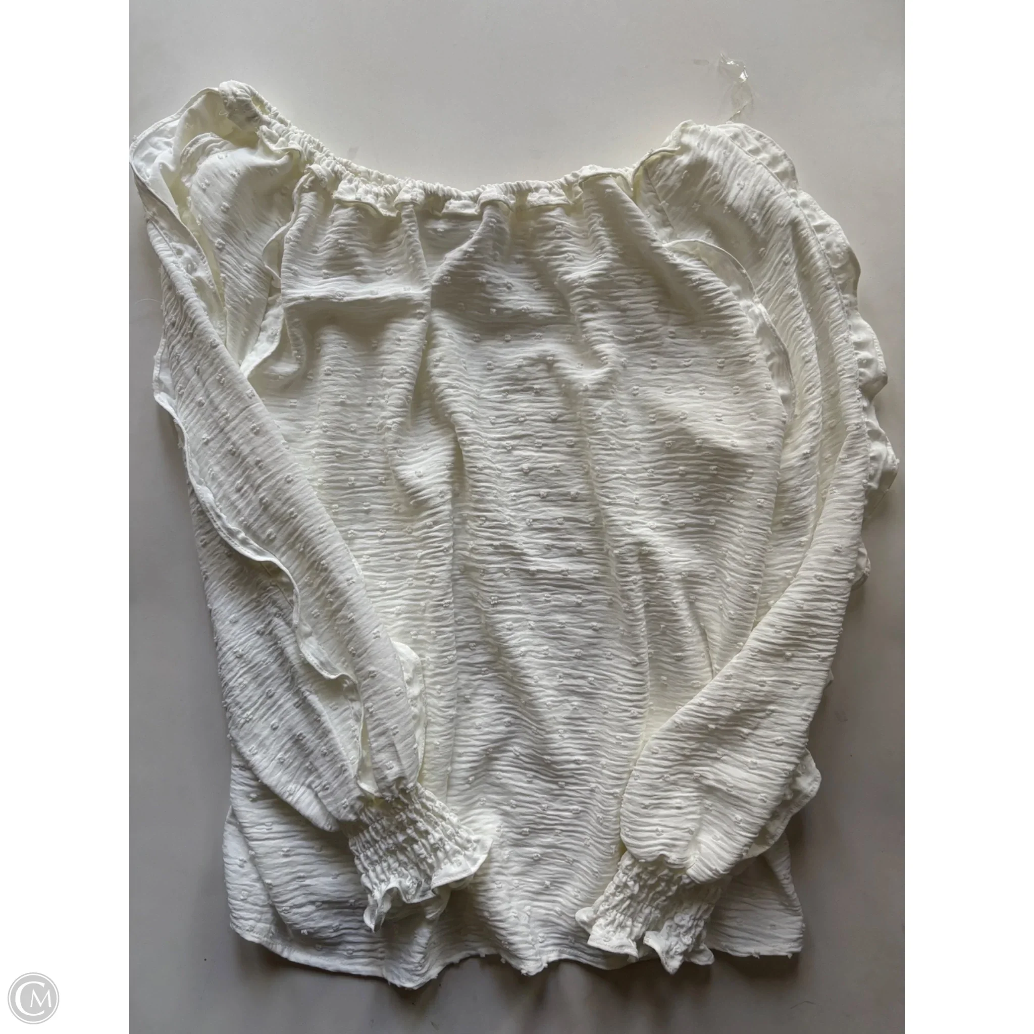 Top Long Sleeve By Forgotten In White, Size: S - Image 2