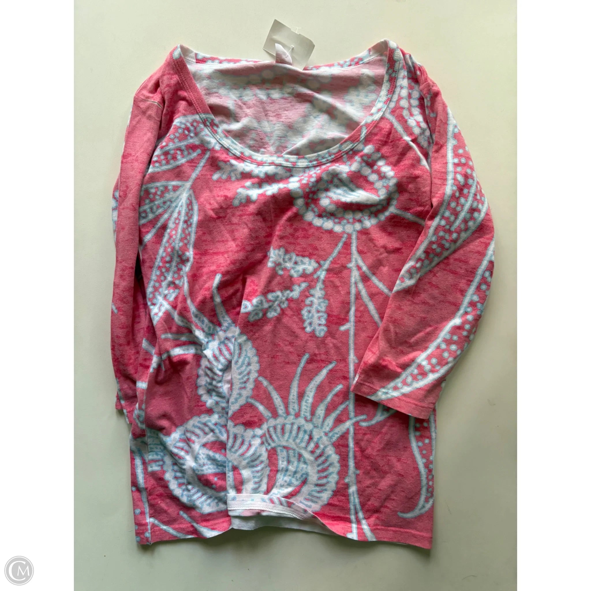 Top Short Sleeve By Before&again In Pink, Size: M - Image 1