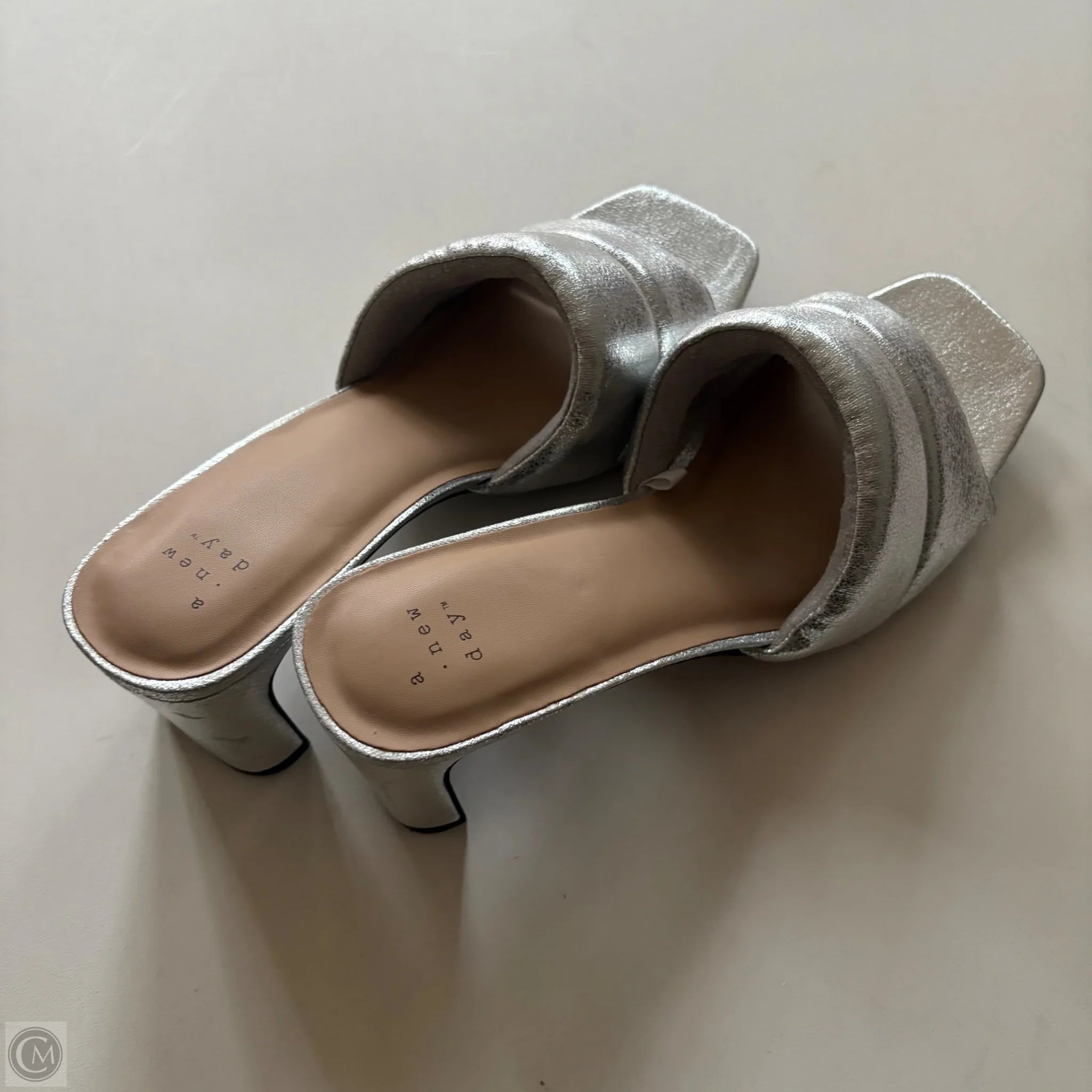 Sandals Heels Block By A New Day In Silver, Size: 10 - Image 2