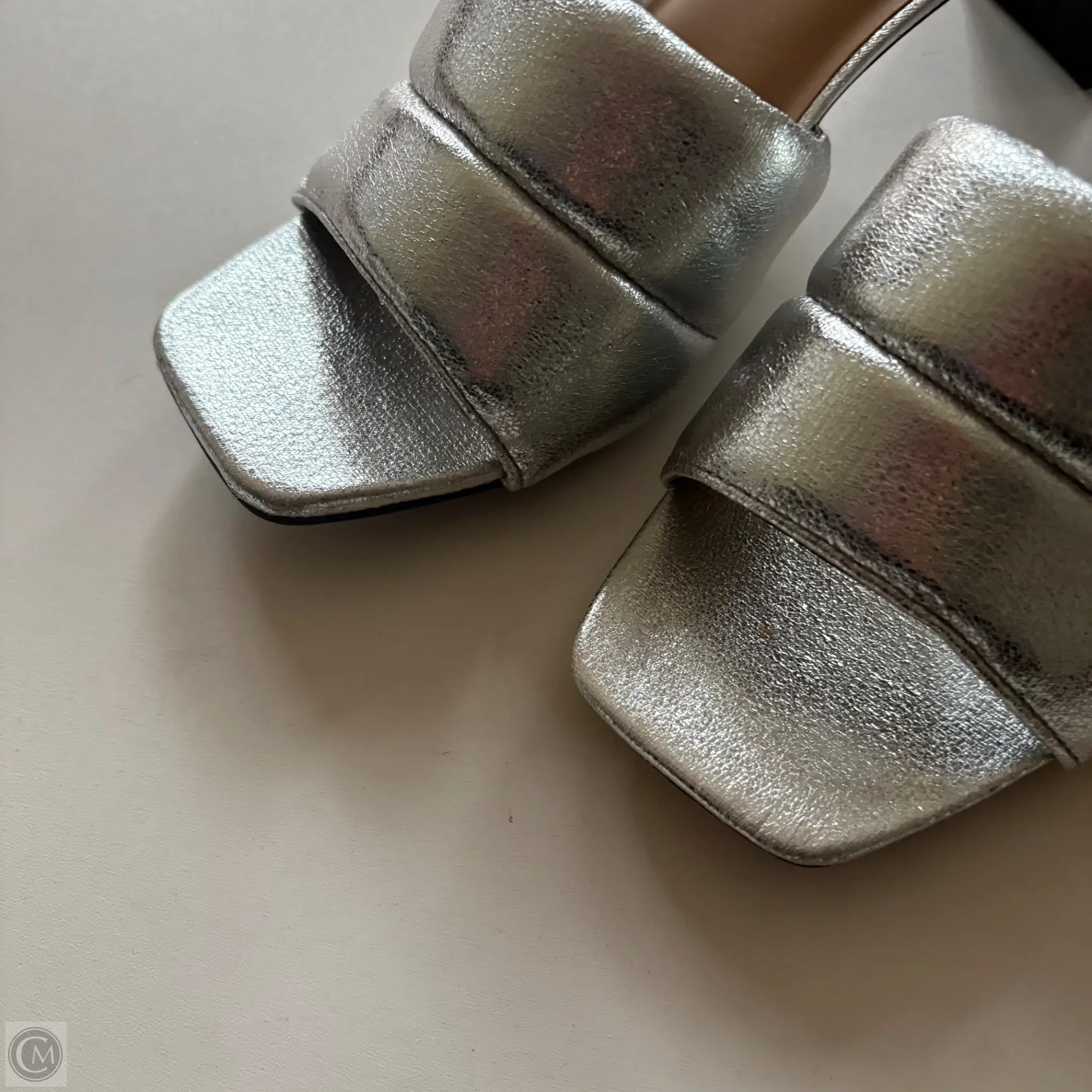 Sandals Heels Block By A New Day In Silver, Size: 10 - Image 3