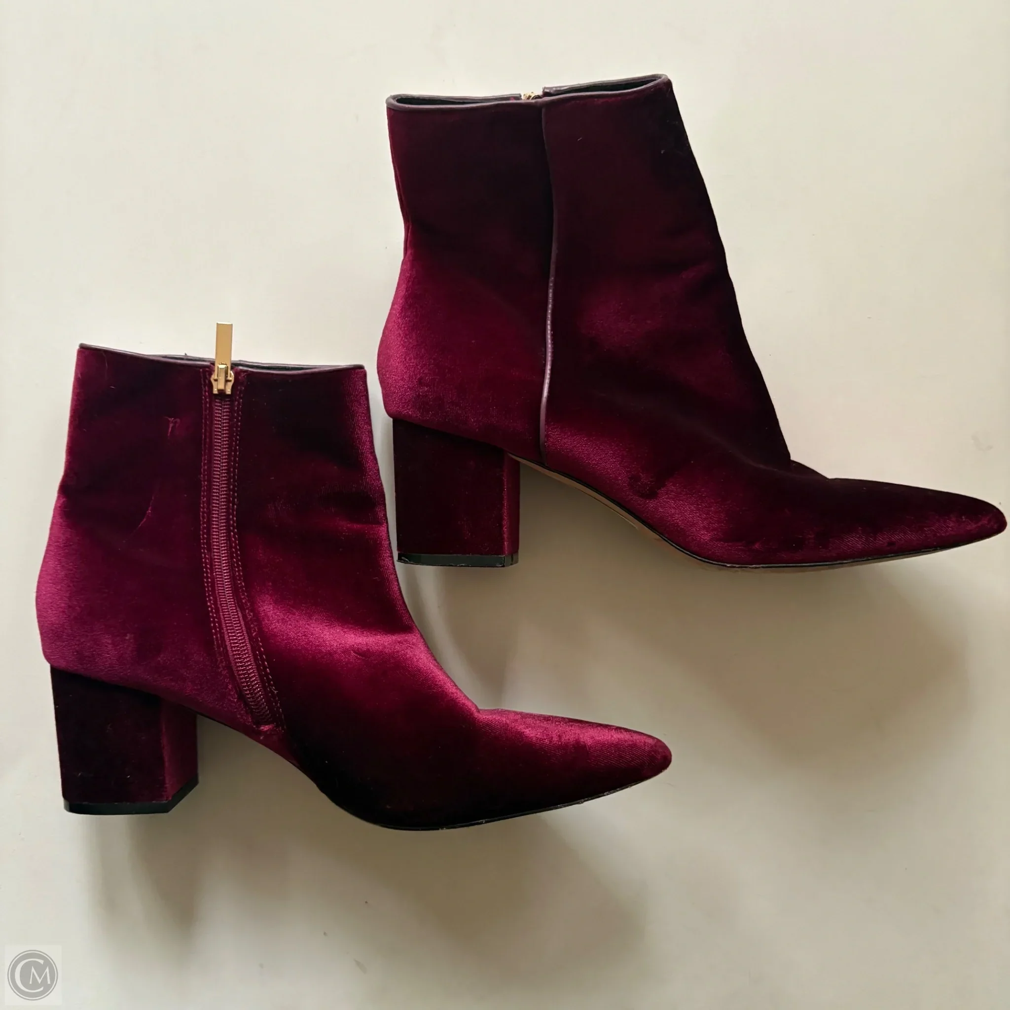 Boots Ankle Heels By Steve Madden In Maroon, Size: 9.5 - Image 2