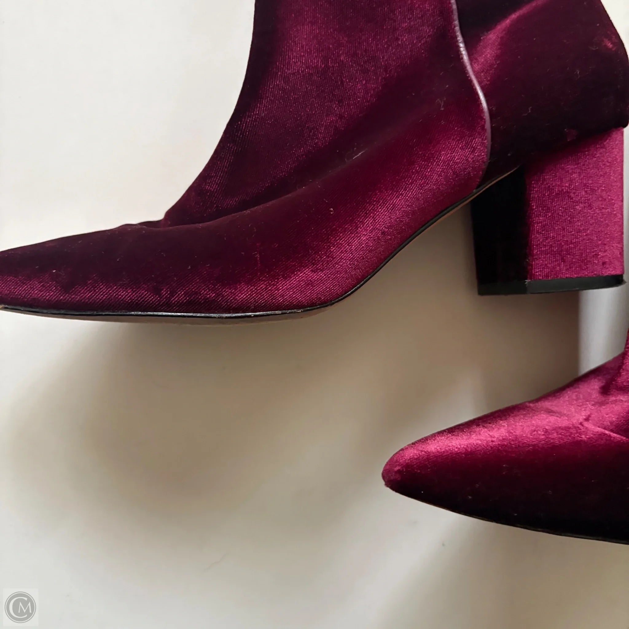 Boots Ankle Heels By Steve Madden In Maroon, Size: 9.5 - Image 3