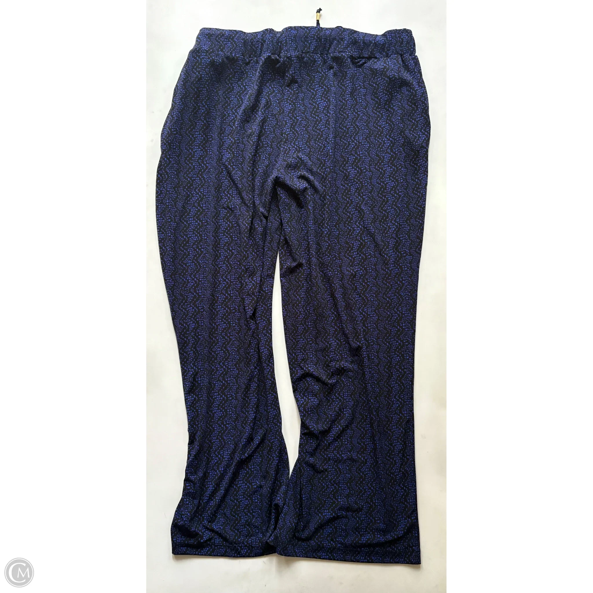 Pants Lounge By Ellen Tracy In Black & Blue, Size: 22 - Image 2
