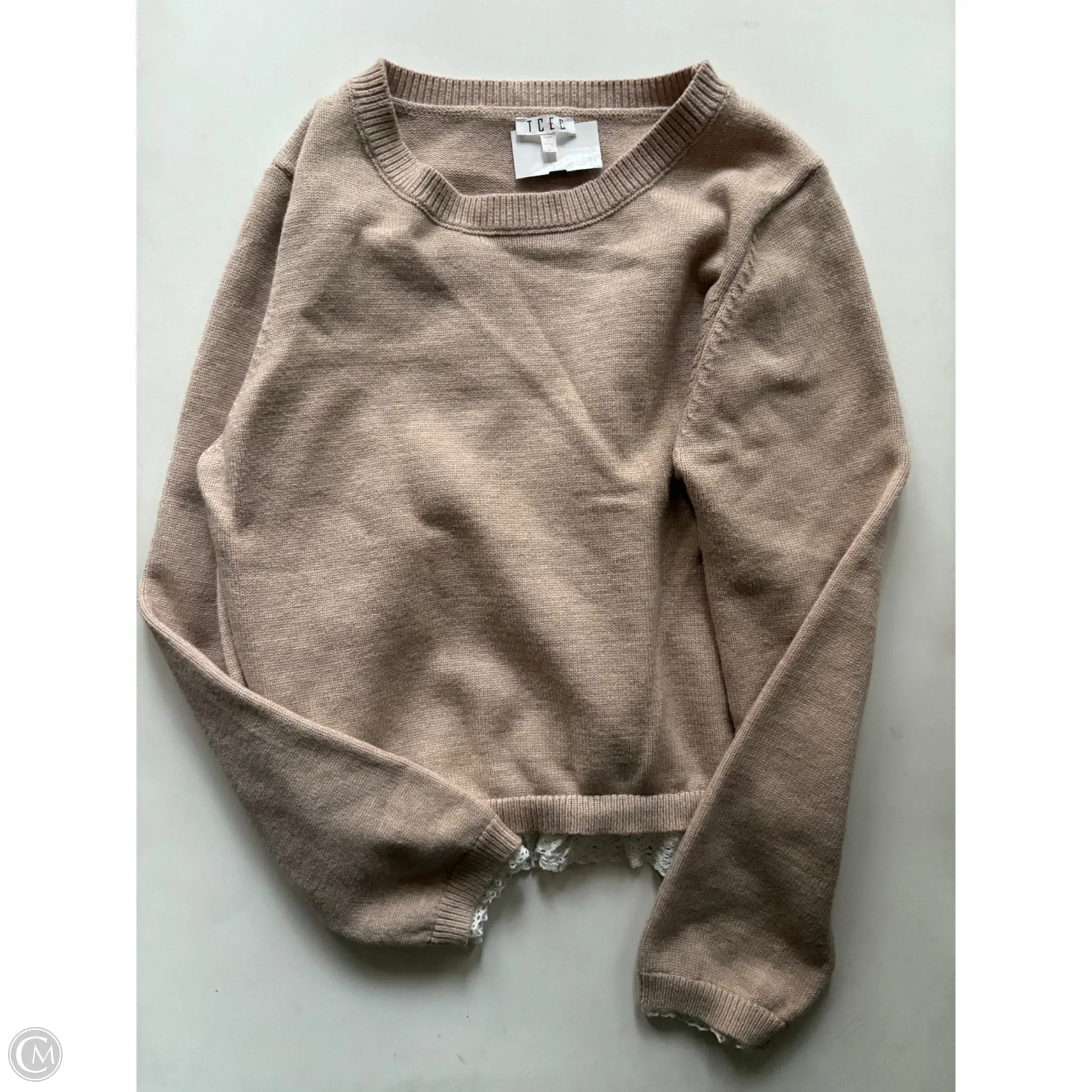 Sweater By Tcec In Tan, Size: L - Image 1