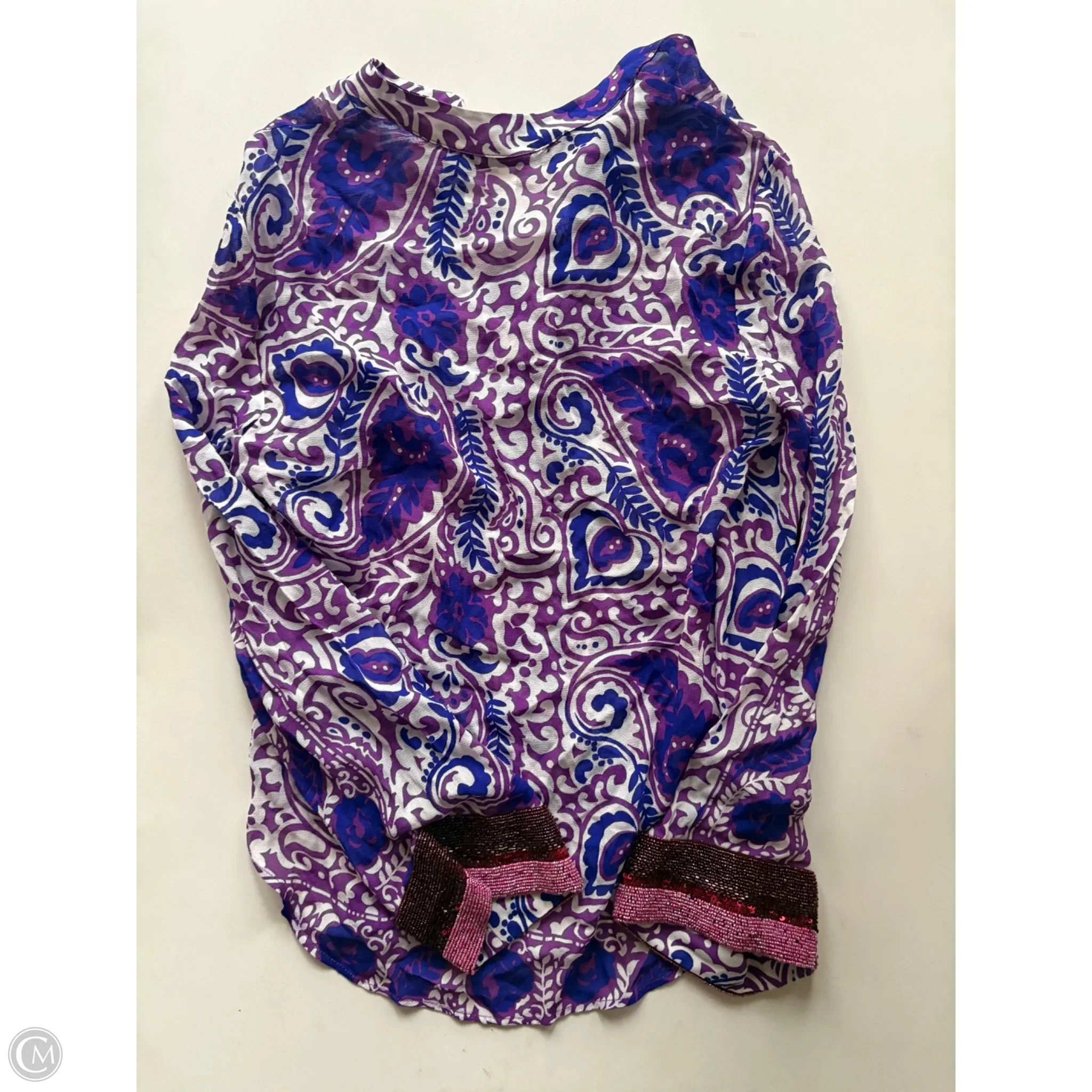Blouse Long Sleeve By Zara In Purple, Size: S - Image 2