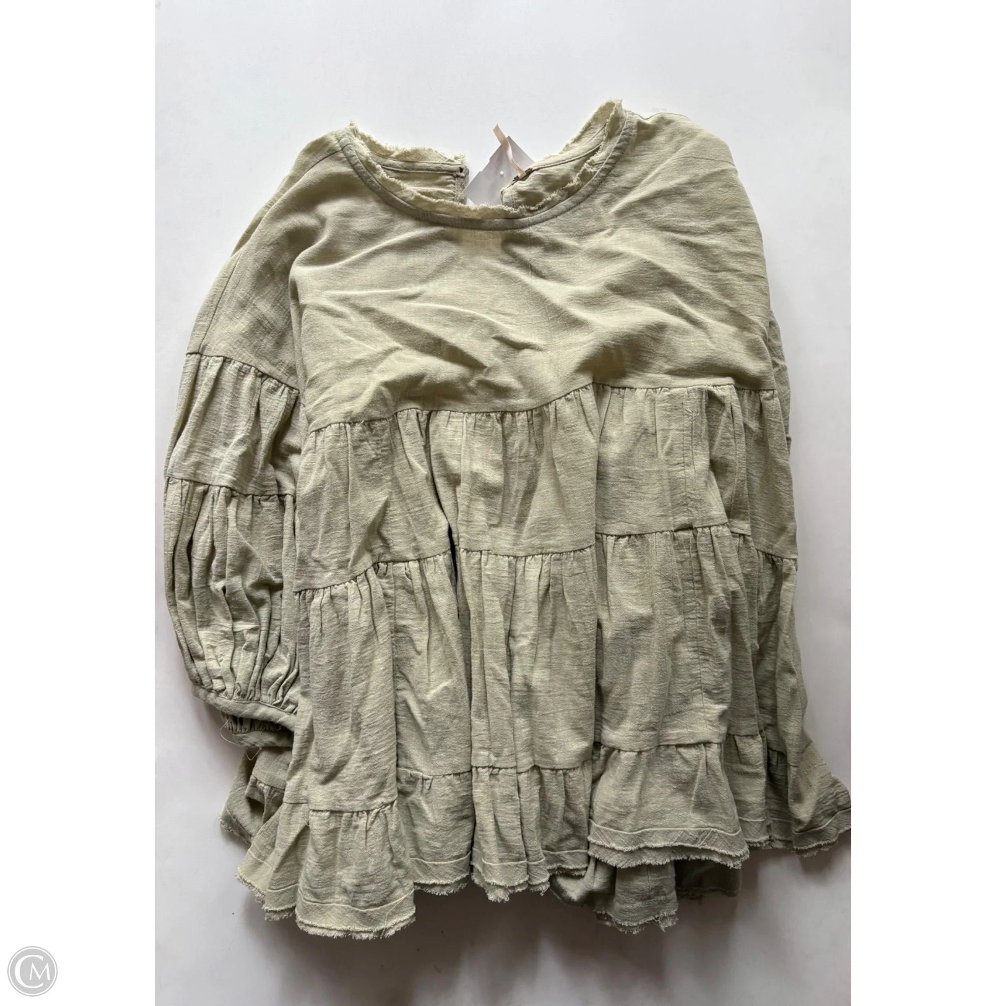 Top Long Sleeve By Free People In Green, Size: Xs - Image 1