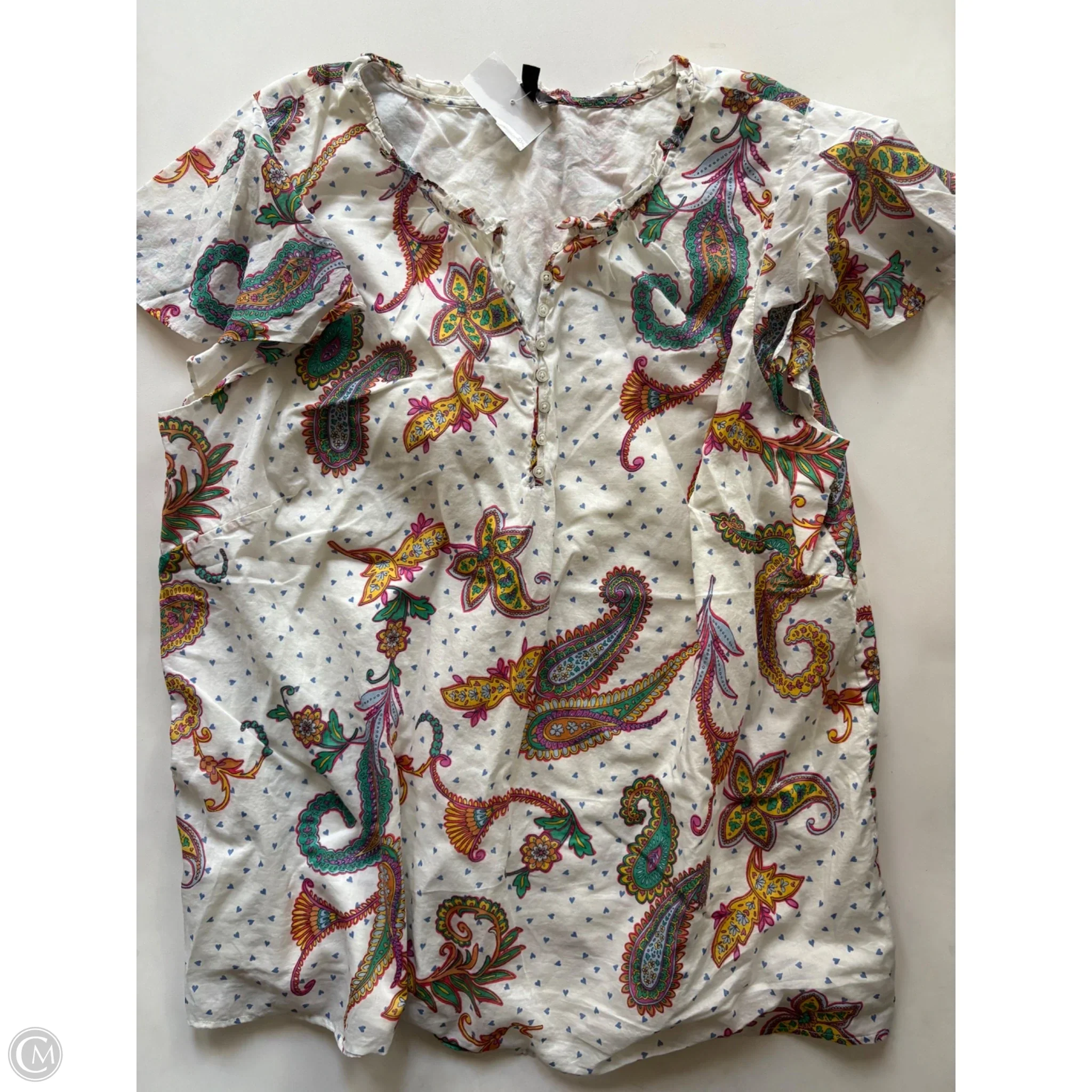 Blouse Short Sleeve By Talbots In Multi-colored, Size: 2x - Image 1