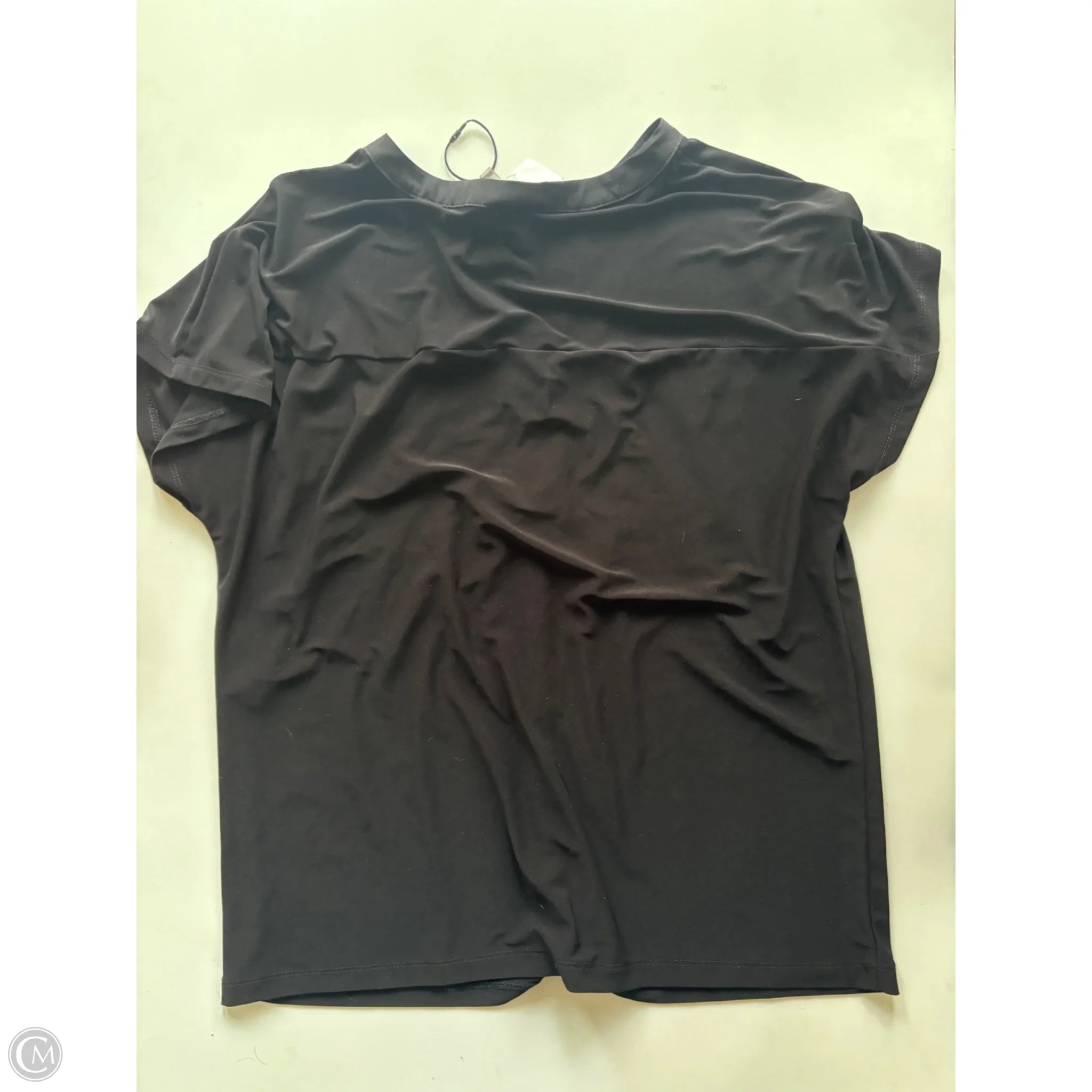 Blouse Short Sleeve By Anne Klein In Black, Size: M - Image 2