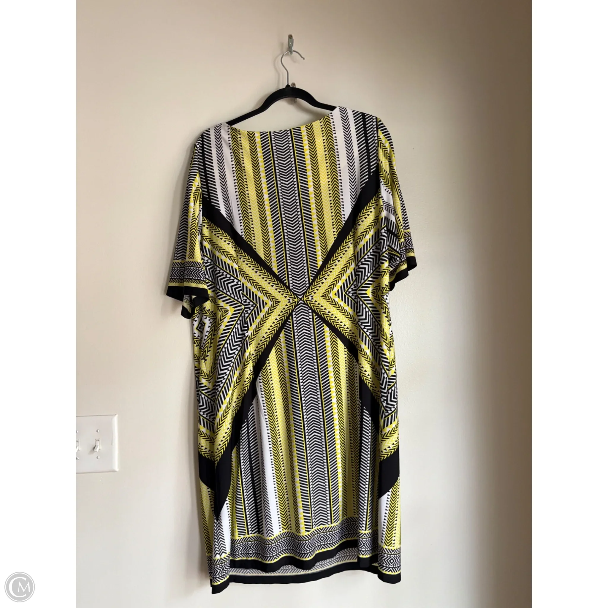 Dress Work By Sandra Darren In Yellow, Size: 1x - Image 2