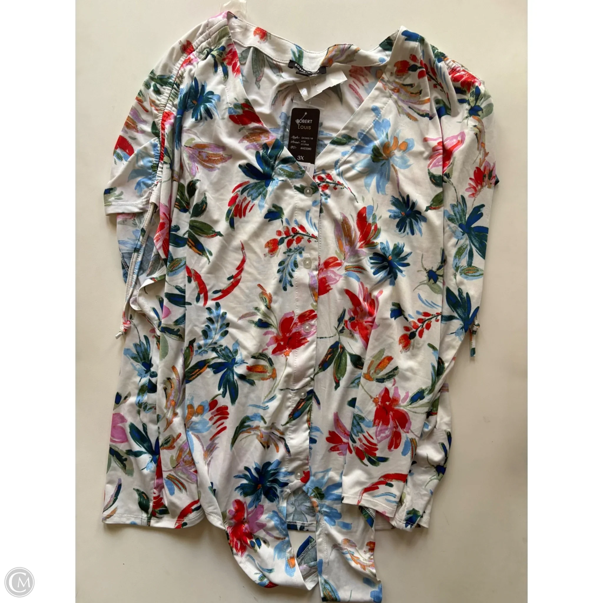 Blouse Sleeveless By Robert Louis In Floral Print, Size: 3x - Image 1