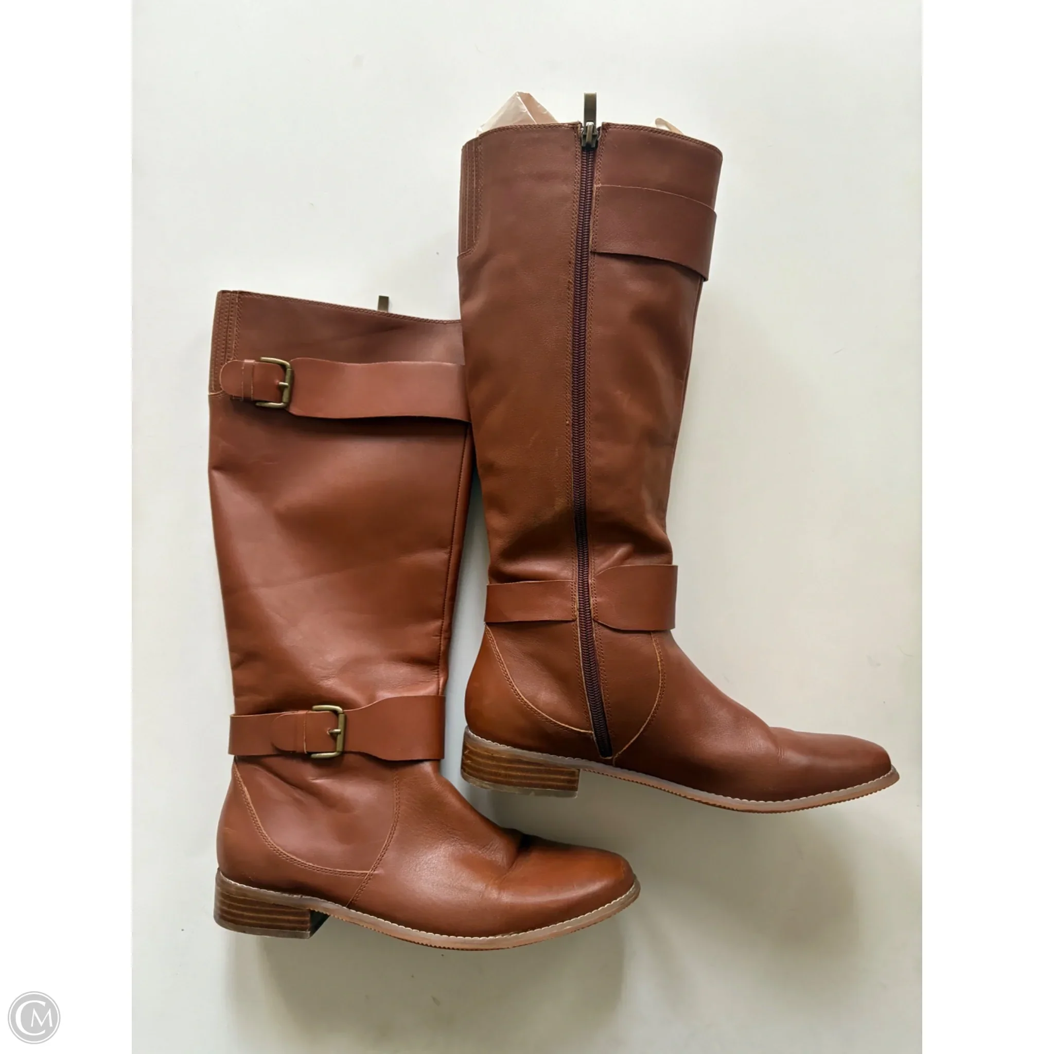 Boots Knee Heels By Ellen Tracy In Brown, Size: 9.5 - Image 2