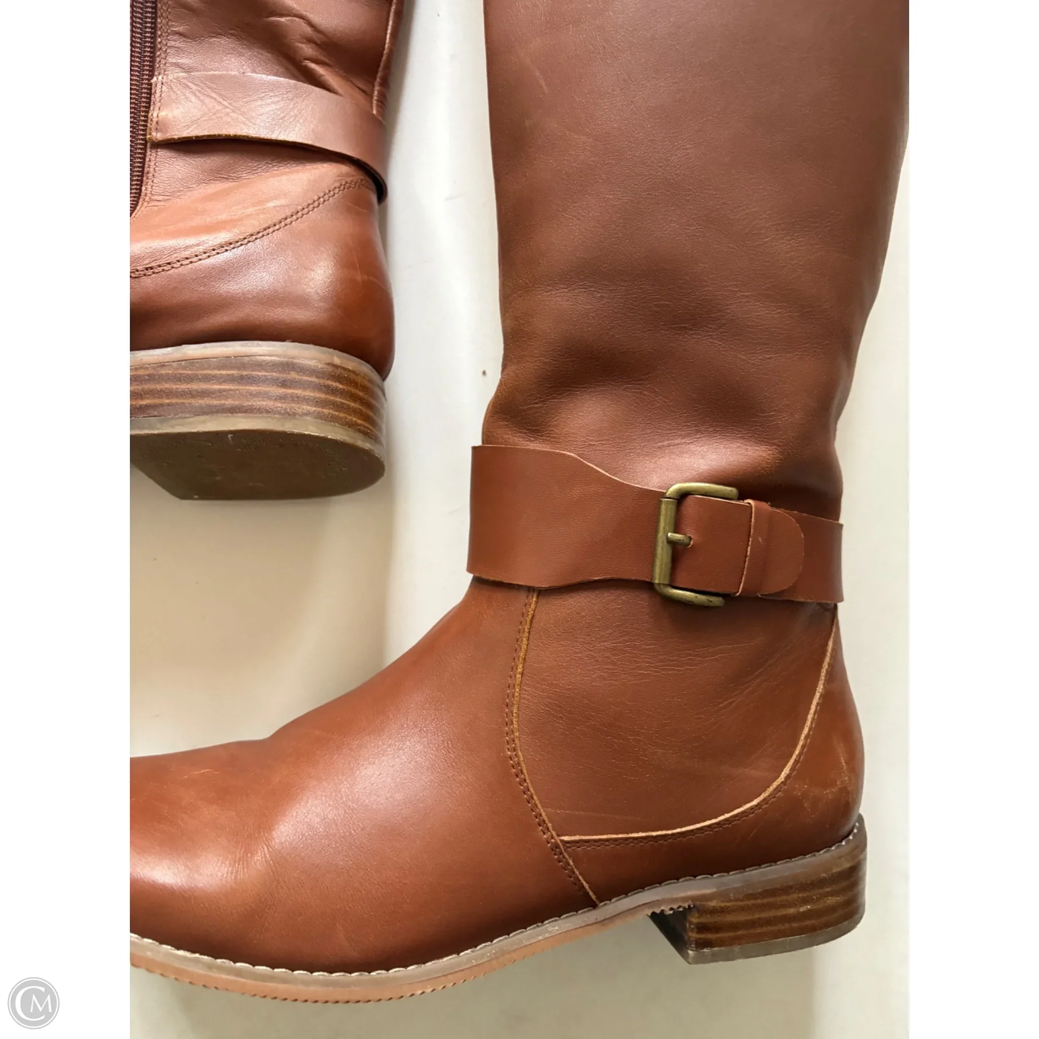 Boots Knee Heels By Ellen Tracy In Brown, Size: 9.5 - Image 3