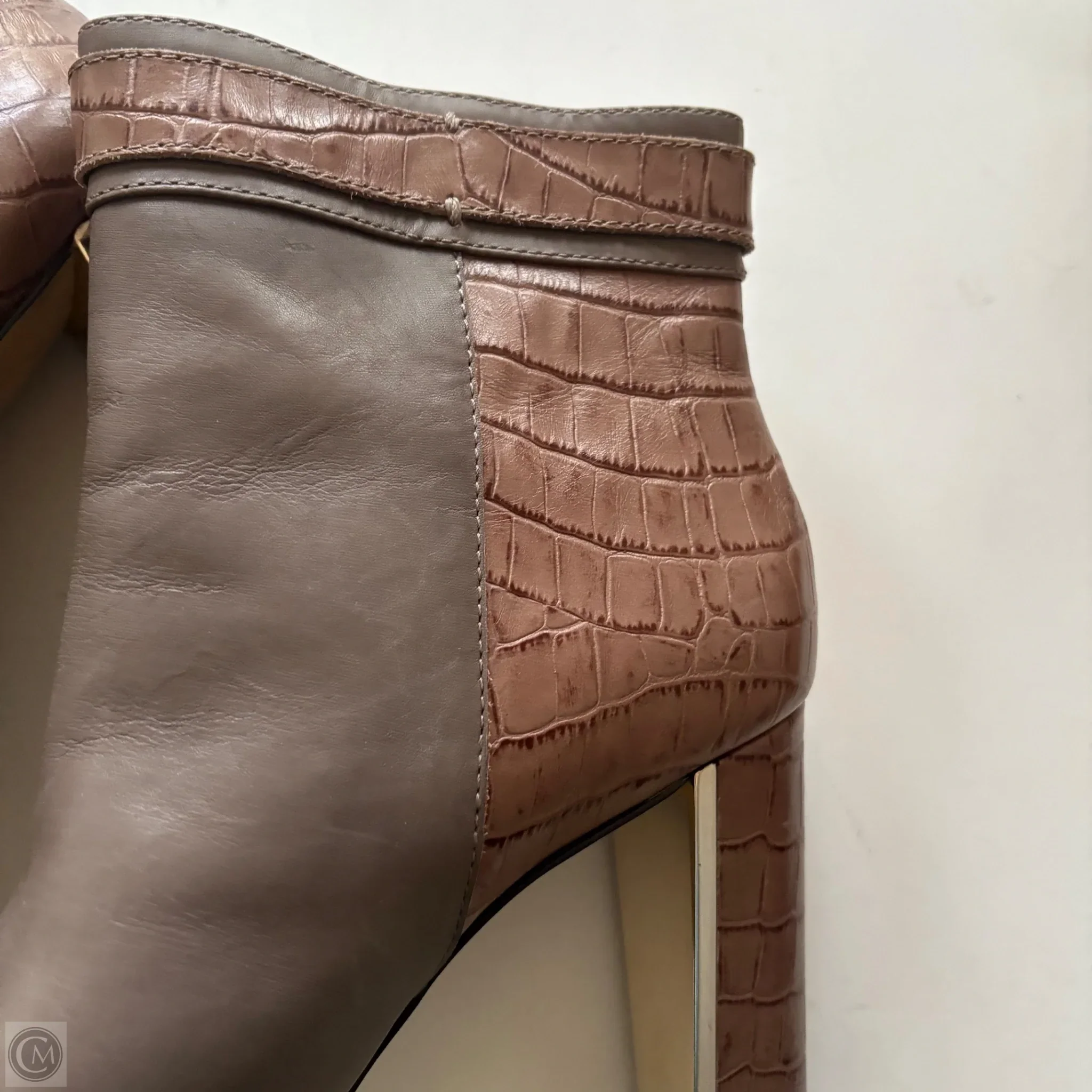 Boots Ankle Heels By Ann Taylor In Grey, Size: 10 - Image 3