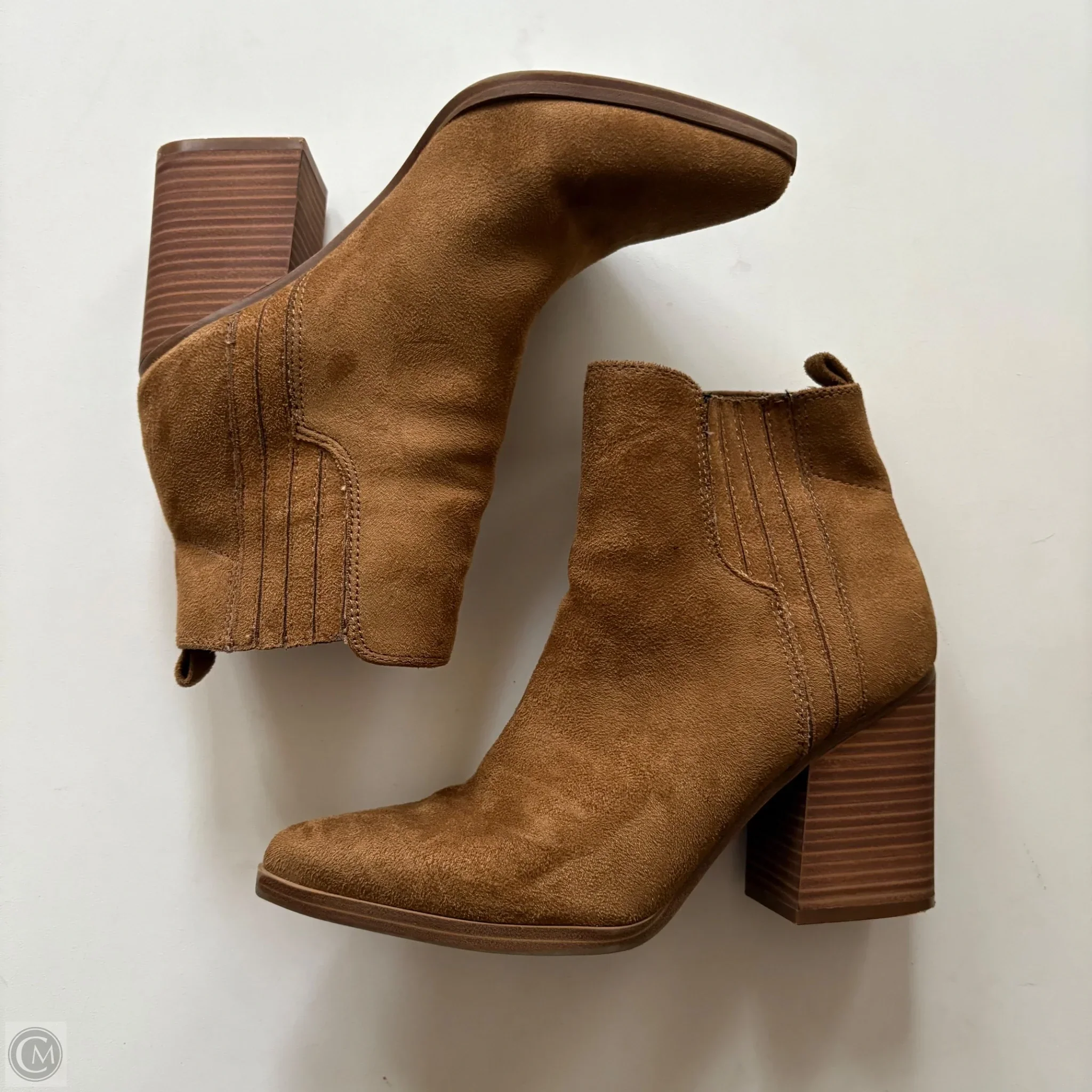 Boots Ankle Heels By Indigo In Brown, Size: 7